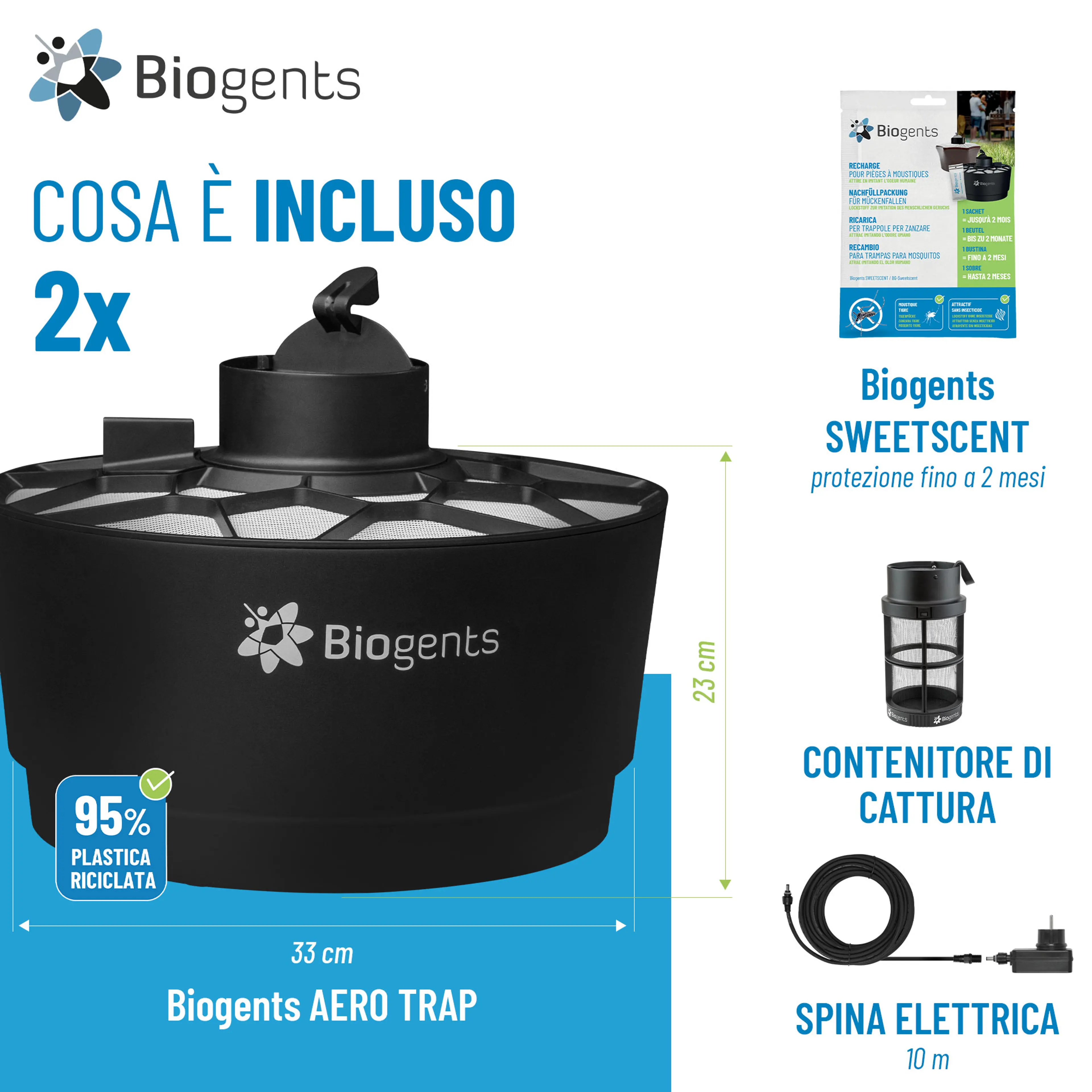 Set di due trappole per zanzare Basic: 2x AERO TRAP