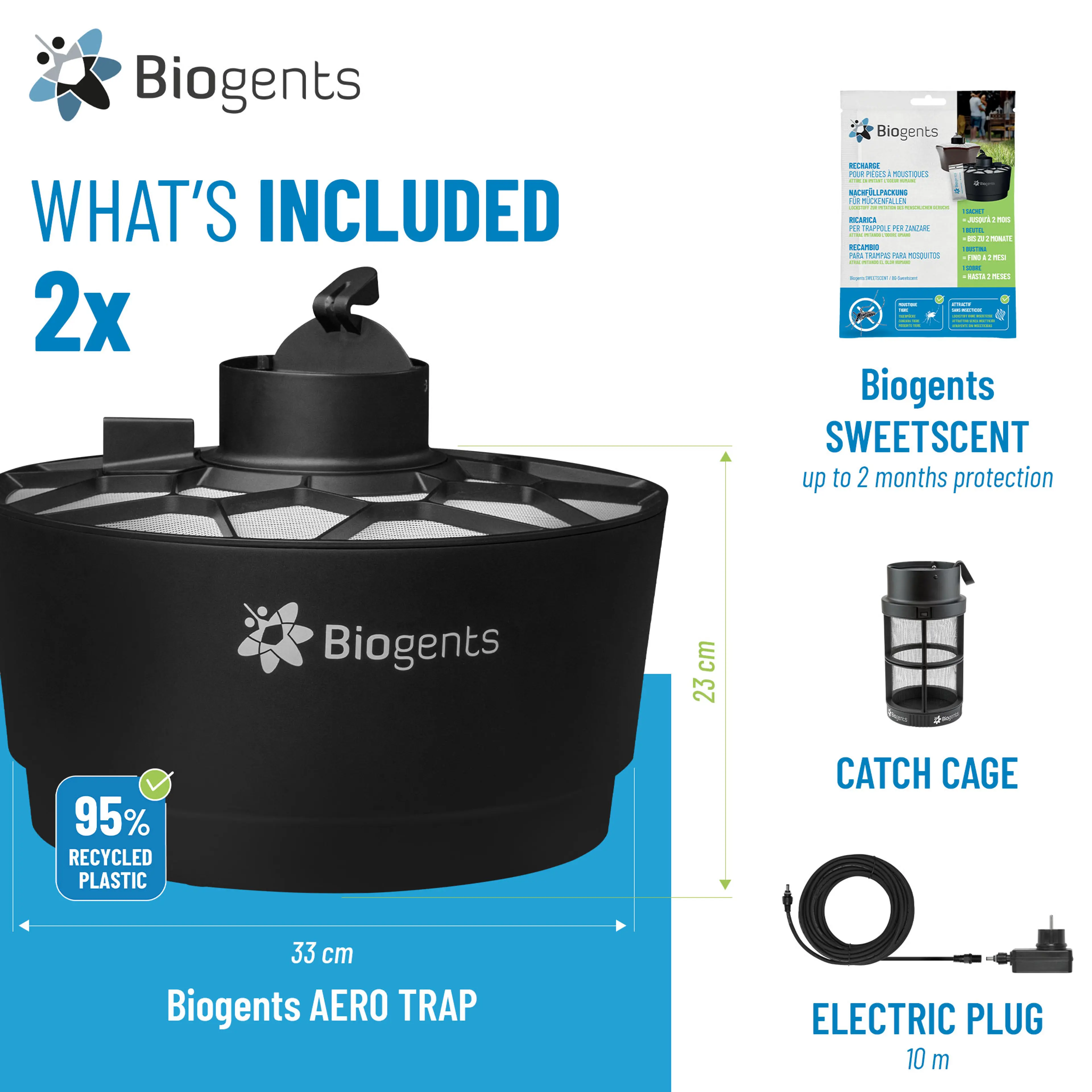 Double Set of Basic Mosquito Traps: 2x AERO TRAP