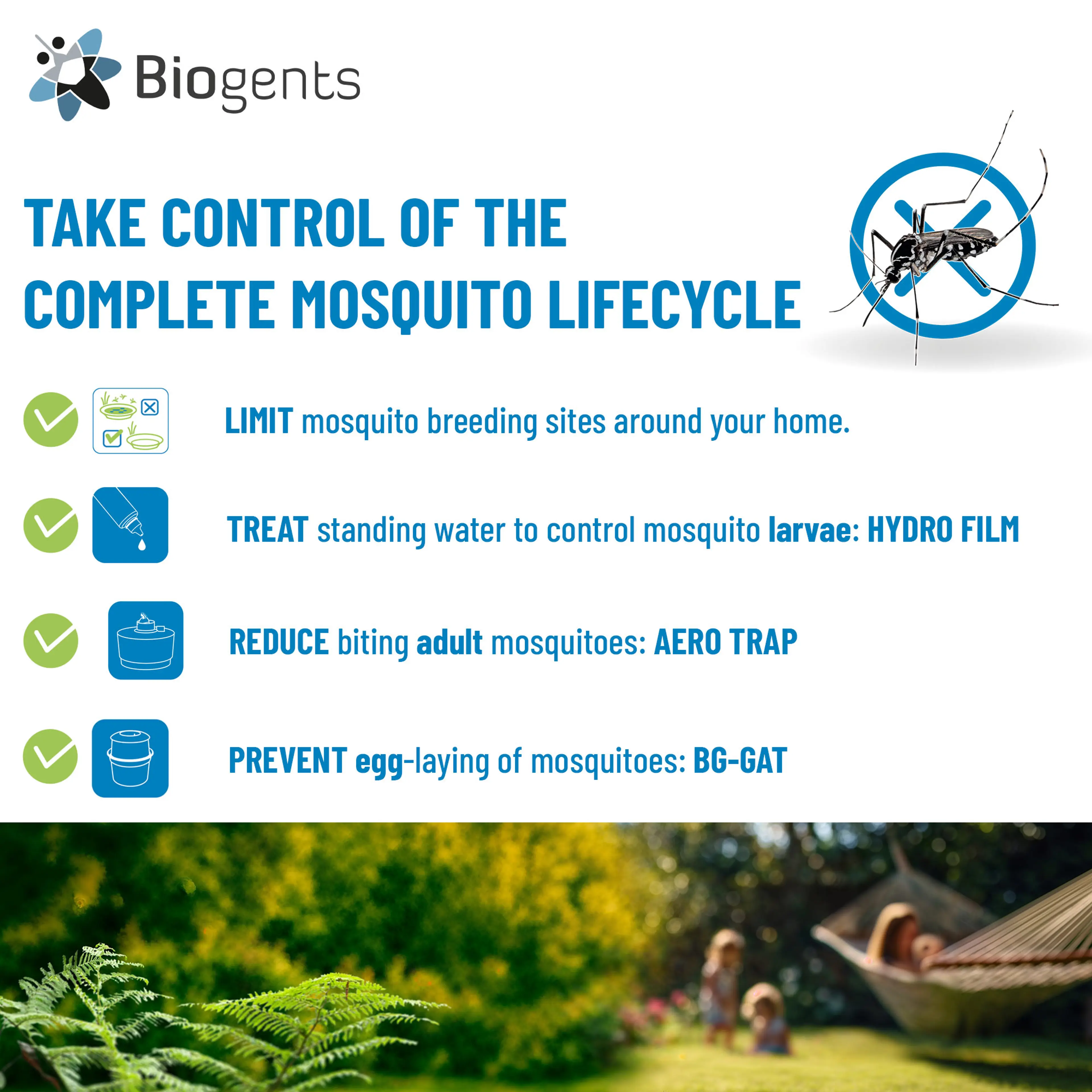 Alternative to Mosquito Larvicide: Biogents HYDRO FILM