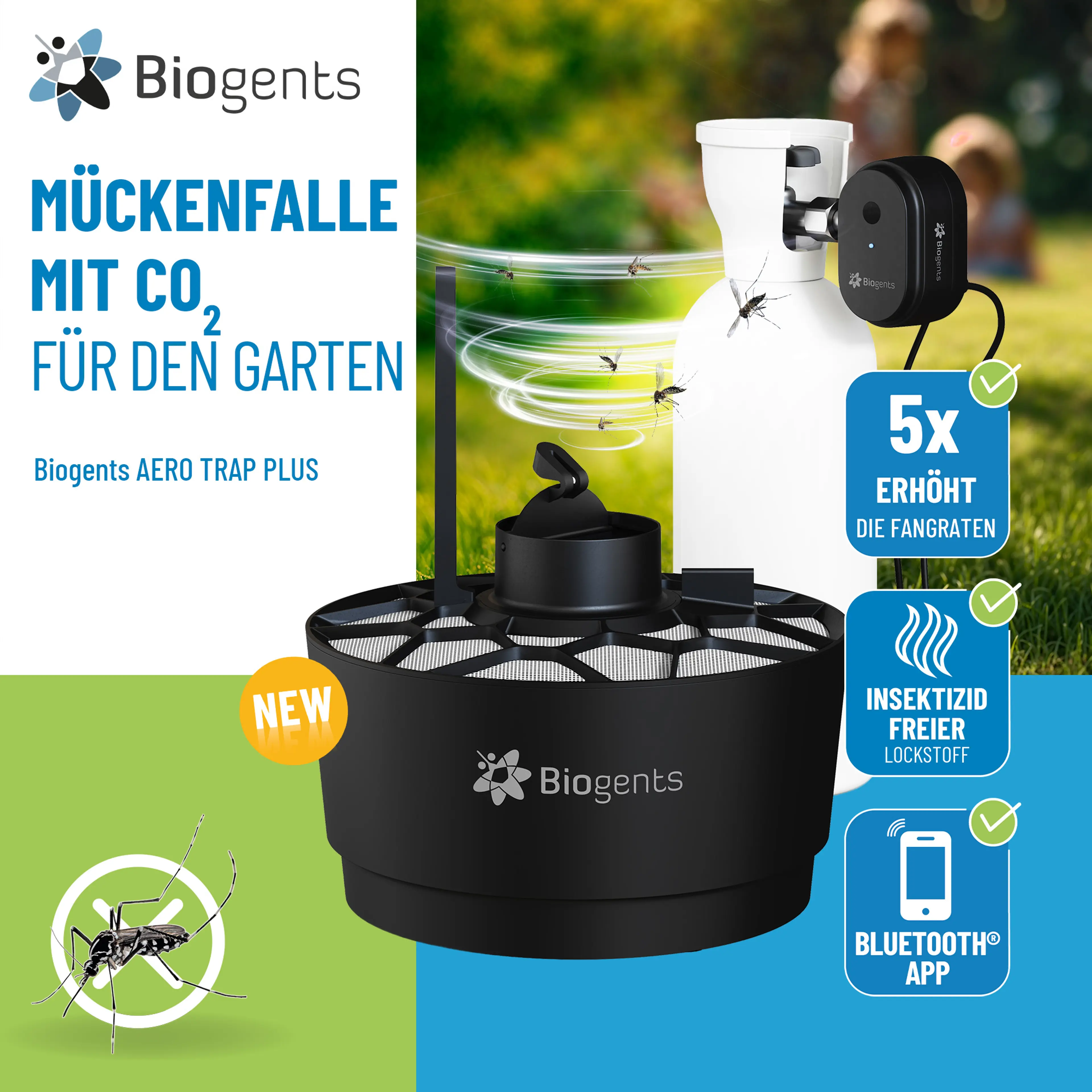 Hochleistungs-CO2-Mückenfalle: AERO TRAP PLUS