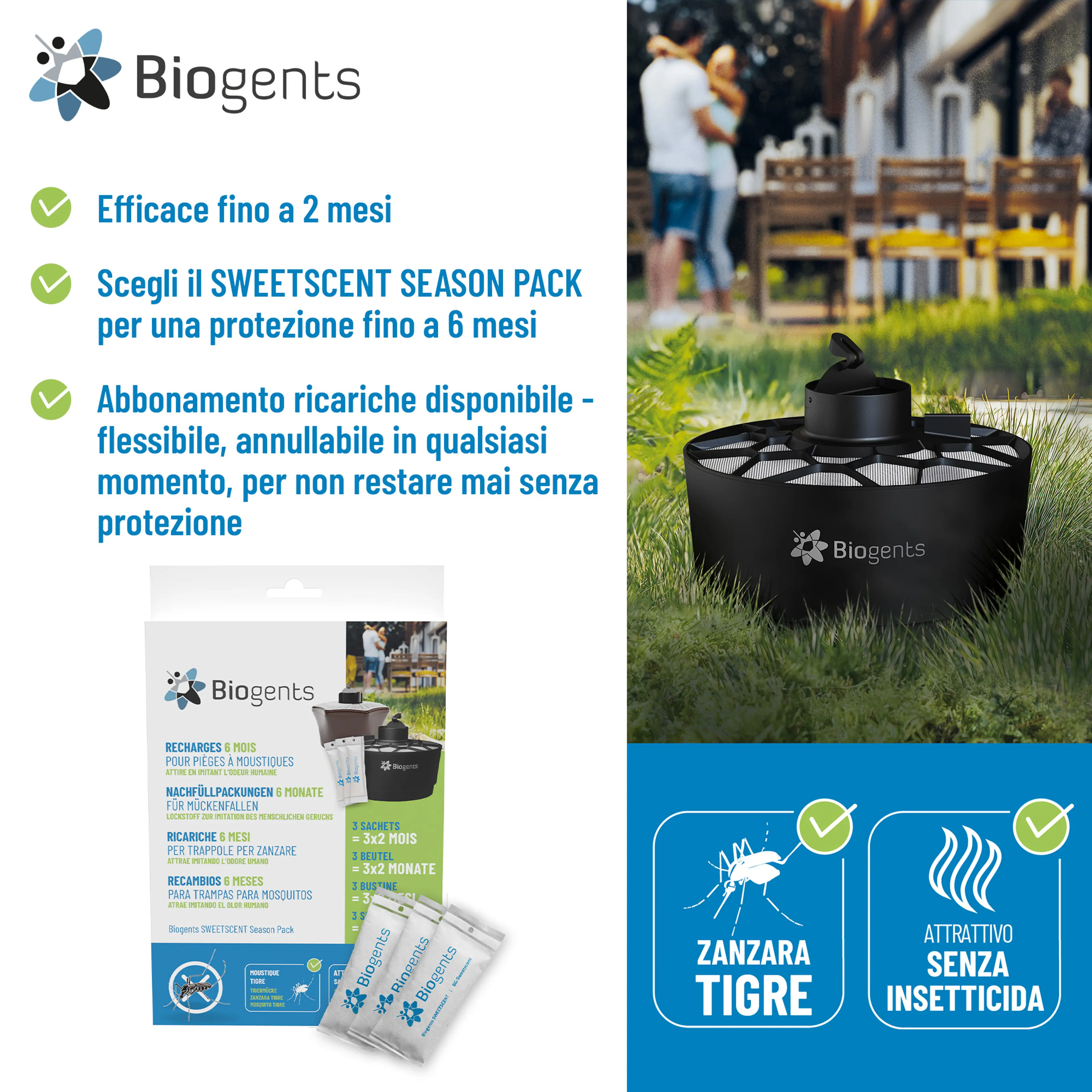 Pacchetto stagionale di attrattivo per la trappola AERO TRAP 