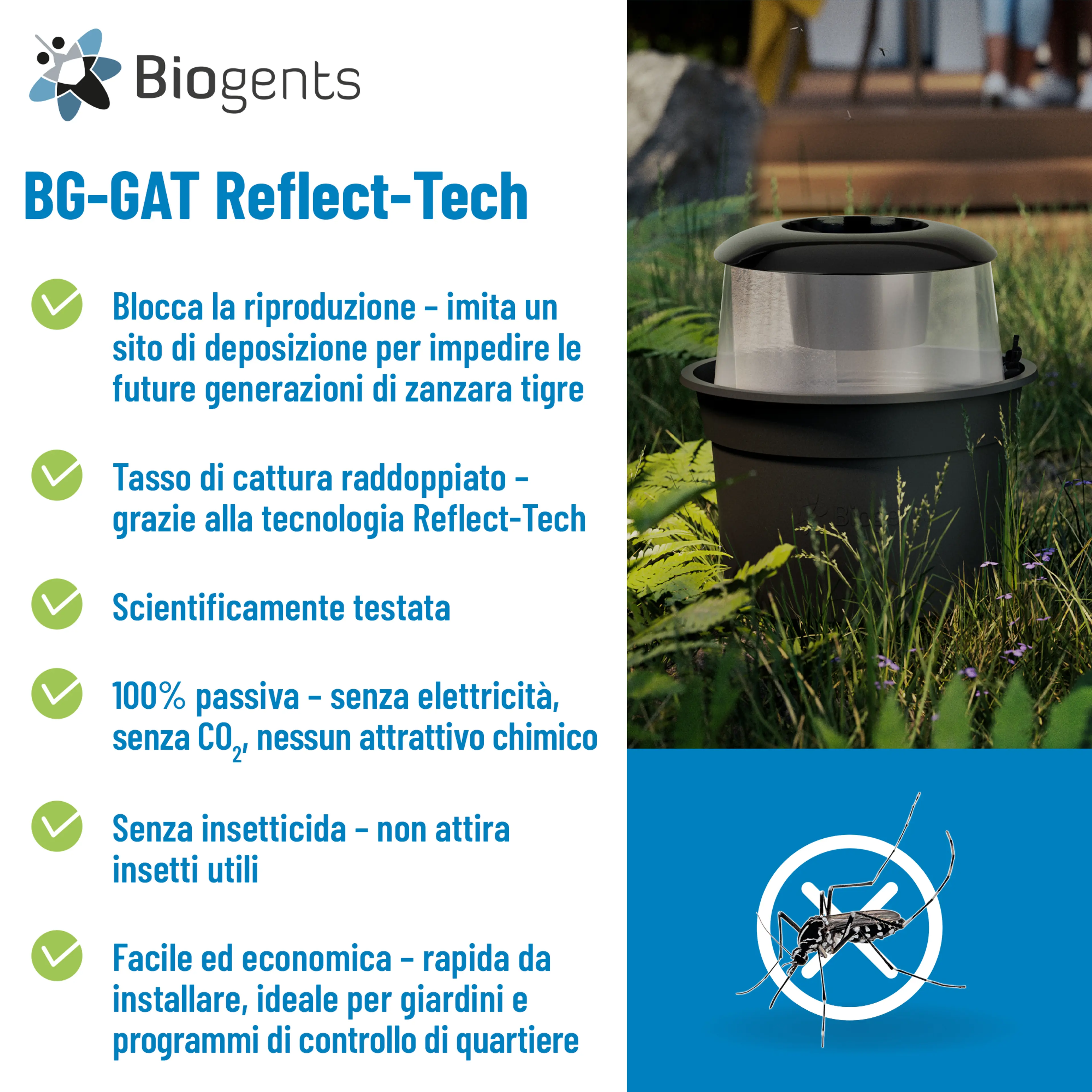 Set di due trappole per zanzare tigre: 2x BG-GAT 