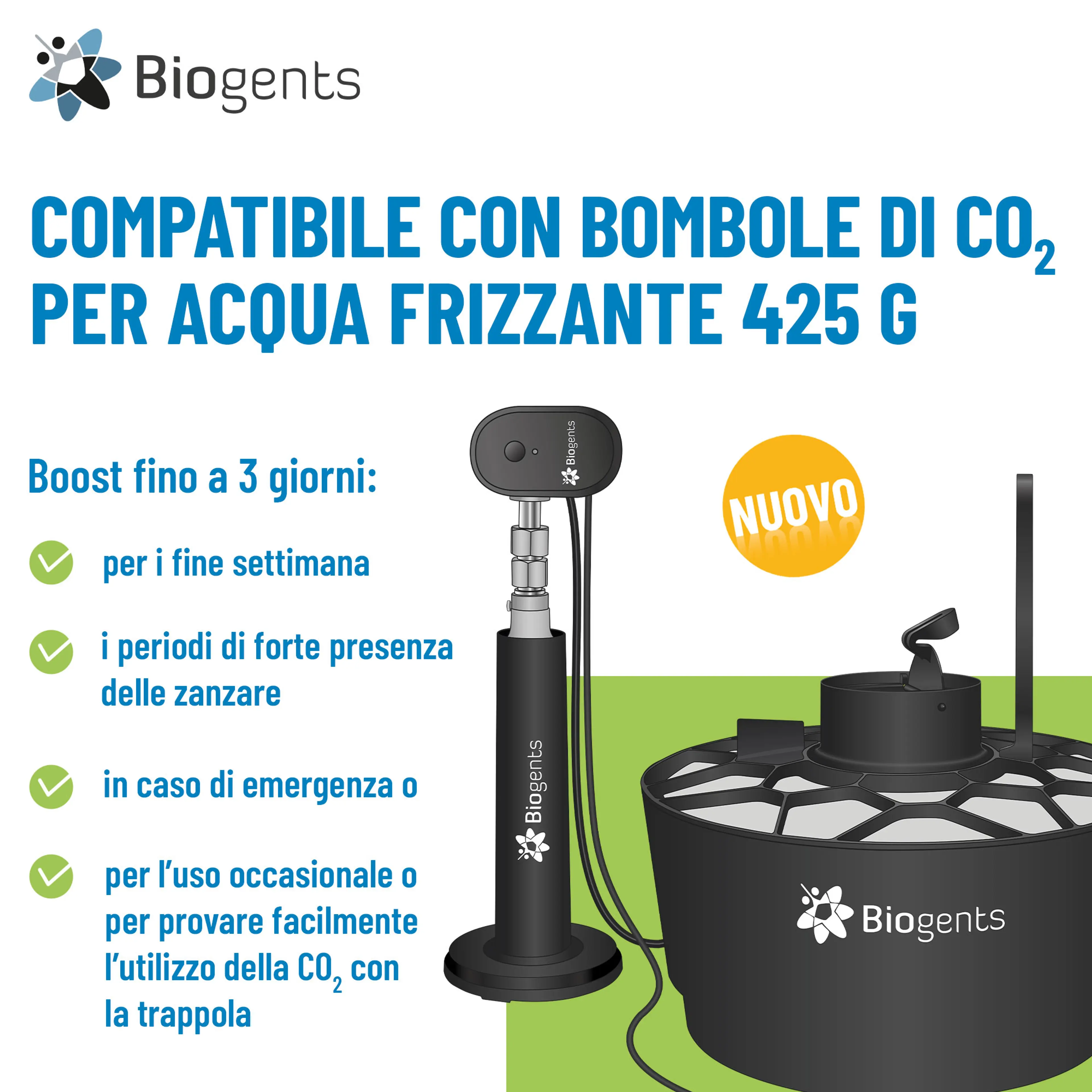 Trappola per zanzare ad alte prestazioni con CO2: AERO TRAP PLUS