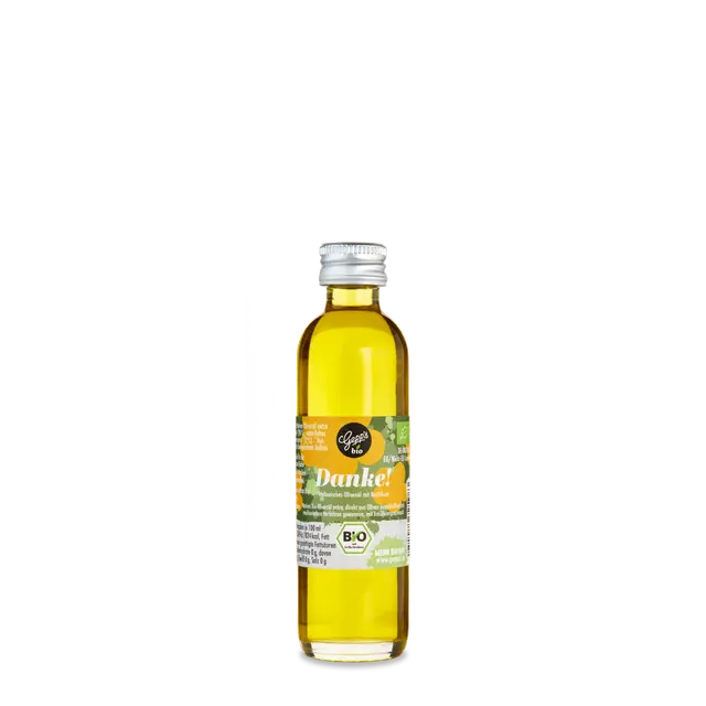 Bio Olivenoel mit Basilikum