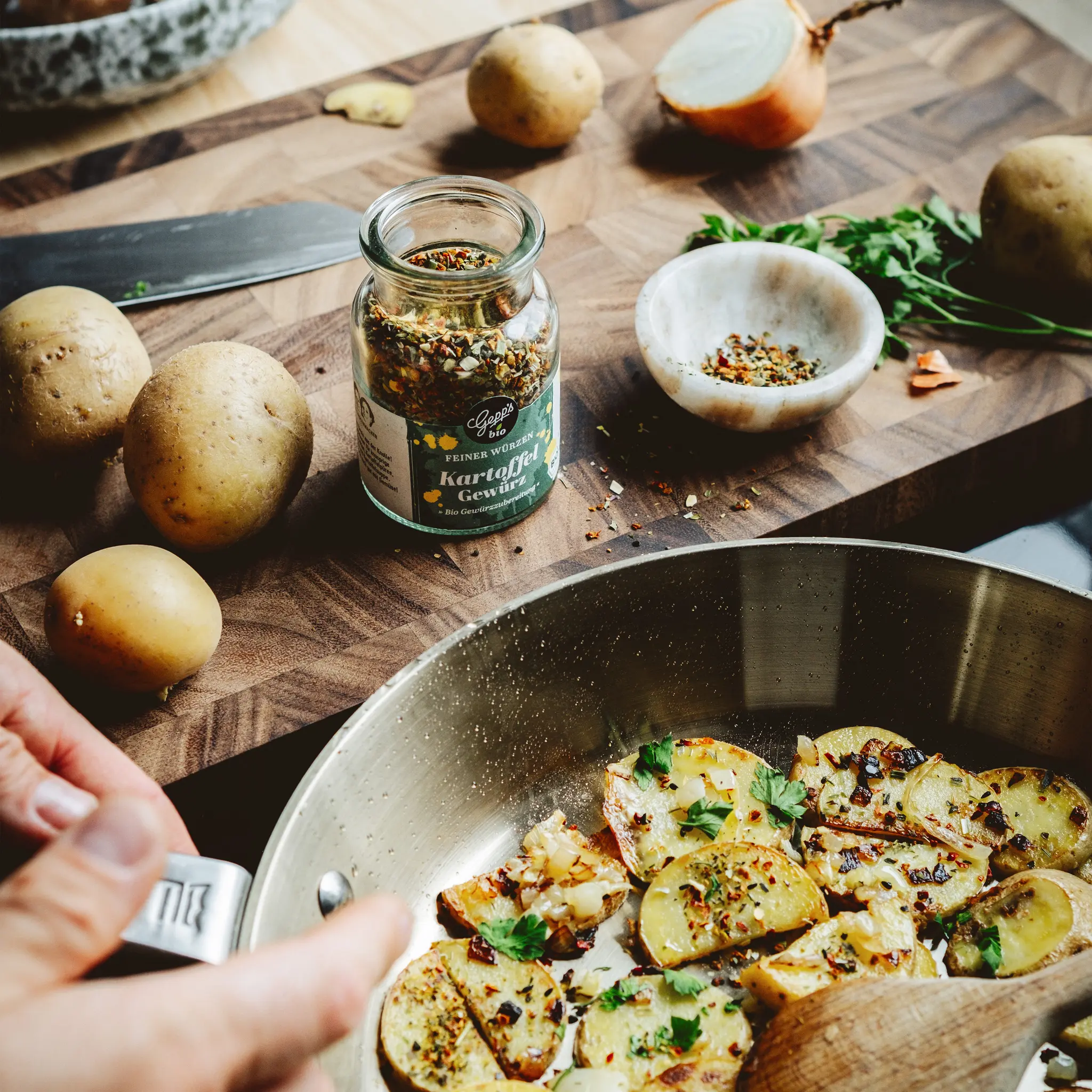 Bratkartoffeln mit Kartoffel Gewuerz