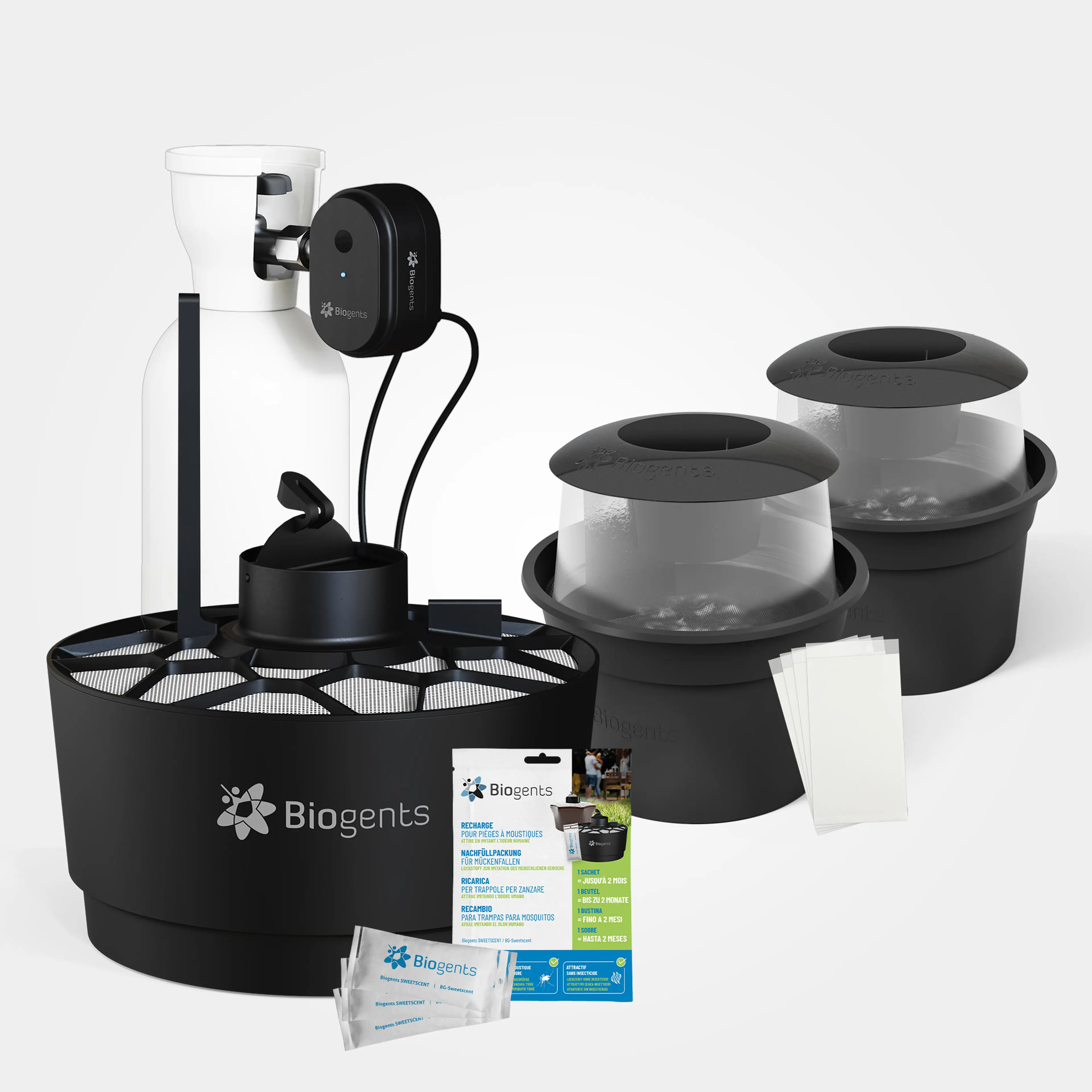 Set complet de pièges au CO2 et de pièges à moustiques tigre : AERO TRAP PLUS + 2x BG-GAT