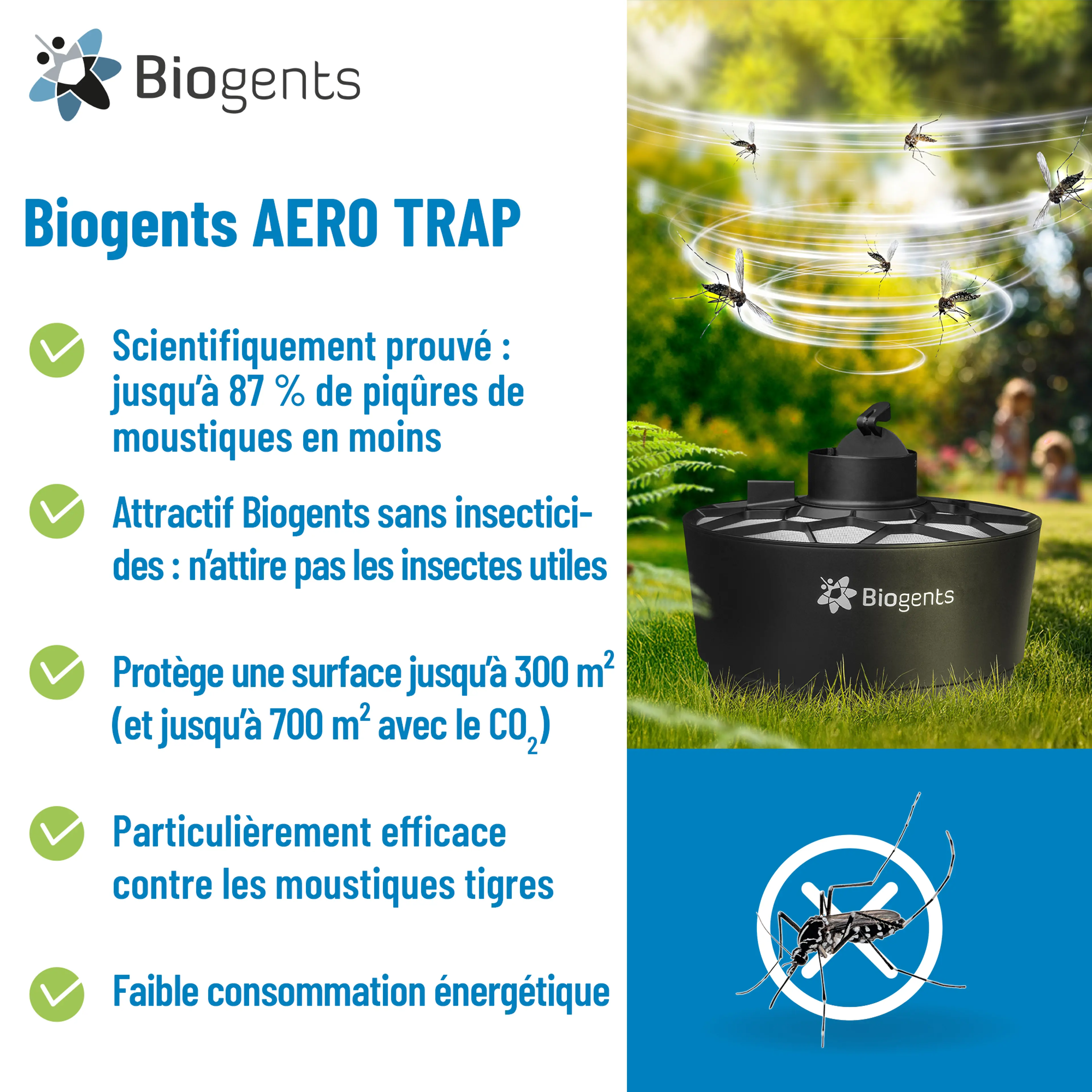 Pack modèle standard de pièges à moustiques tigre : AERO TRAP + 2x BG-GAT