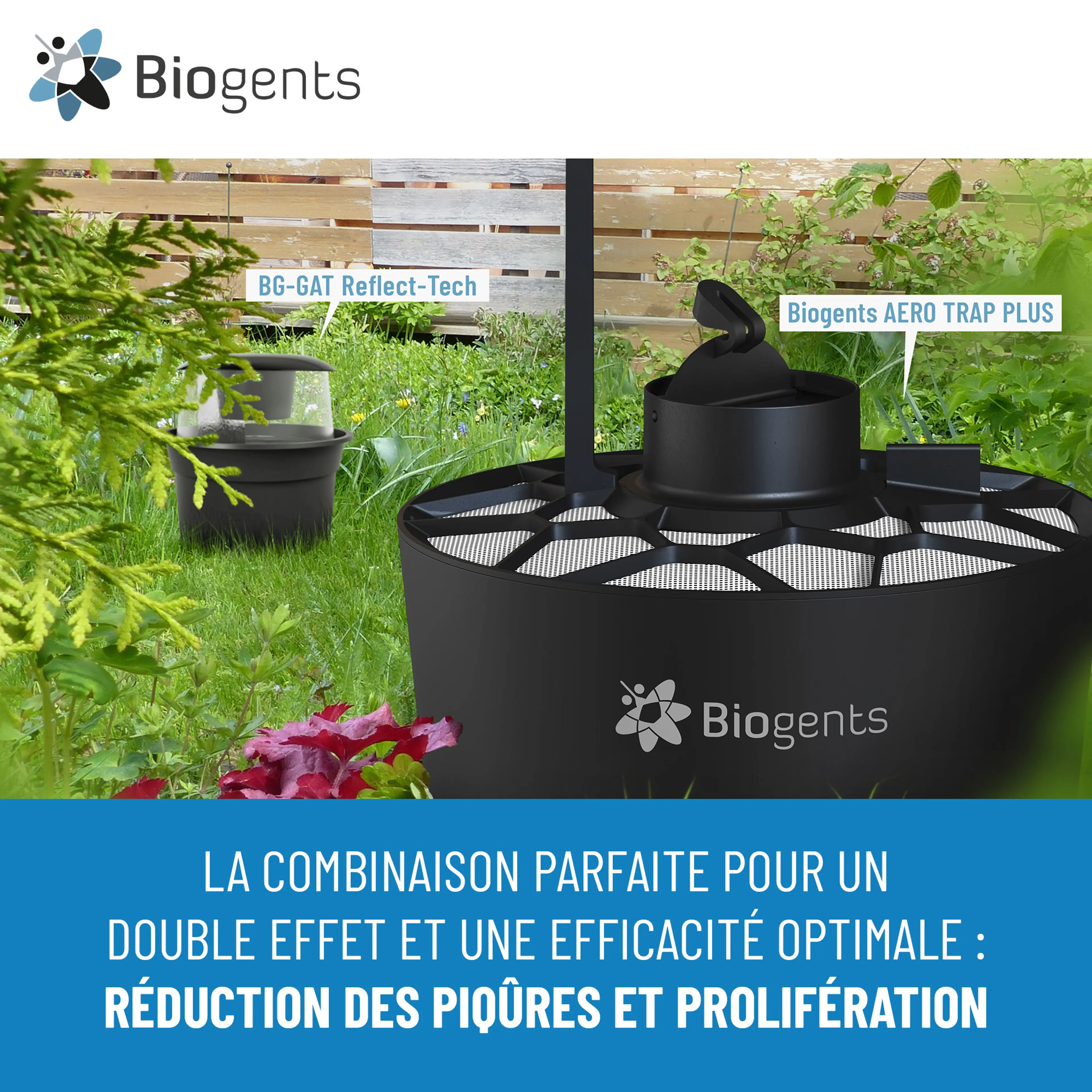 Set complet de pièges au CO2 et de pièges à moustiques tigre : AERO TRAP PLUS + 2x BG-GAT