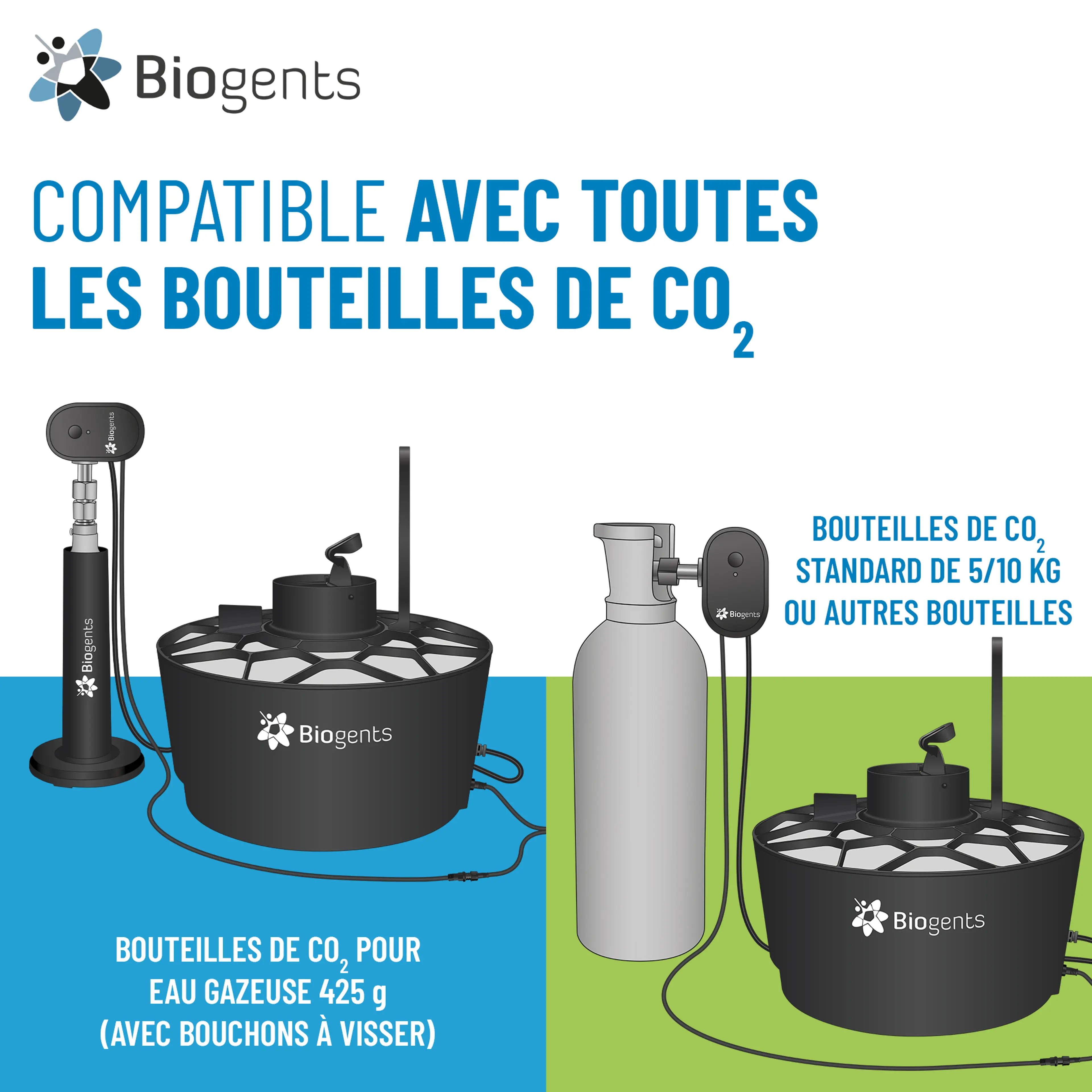 Double set de piège à moustiques haute performance au CO2 : 2x AERO TRAP PLUS