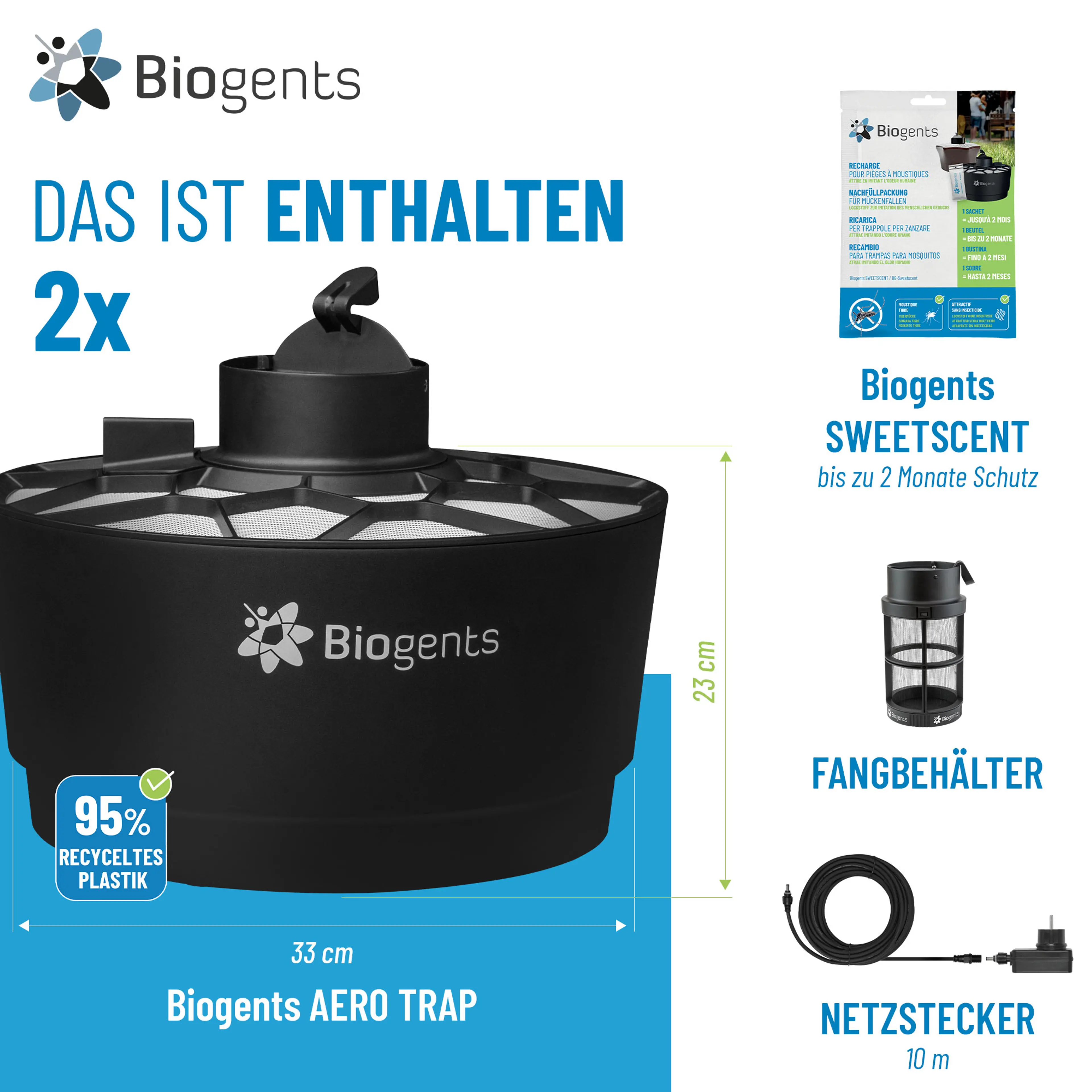 2er-Set Basis Mückenfallen: 2x AERO TRAP