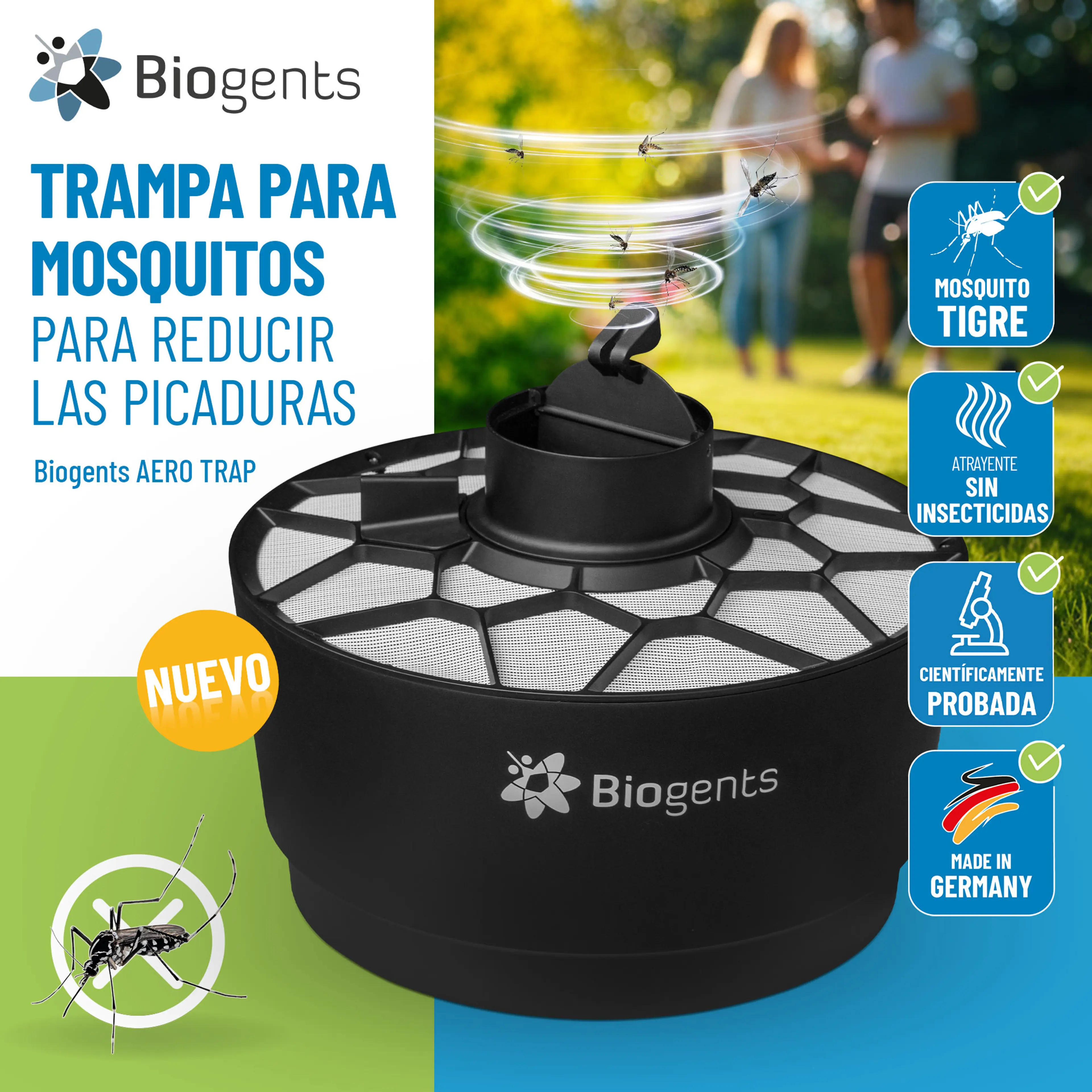 Set básico de trampas para mosquitos tigre: AERO TRAP + 2x BG-GAT