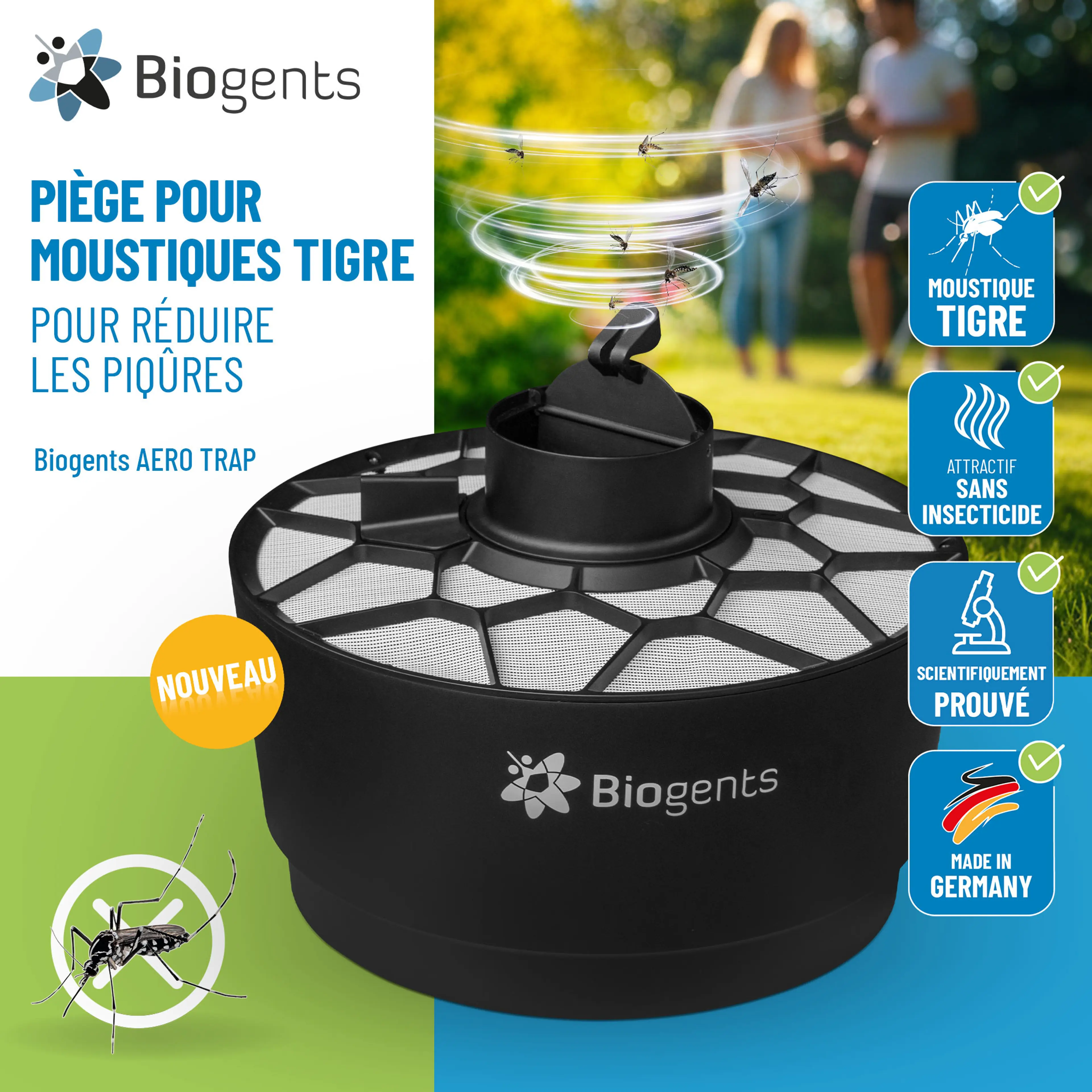 Pack modèle standard de pièges à moustiques tigre : AERO TRAP + 2x BG-GAT