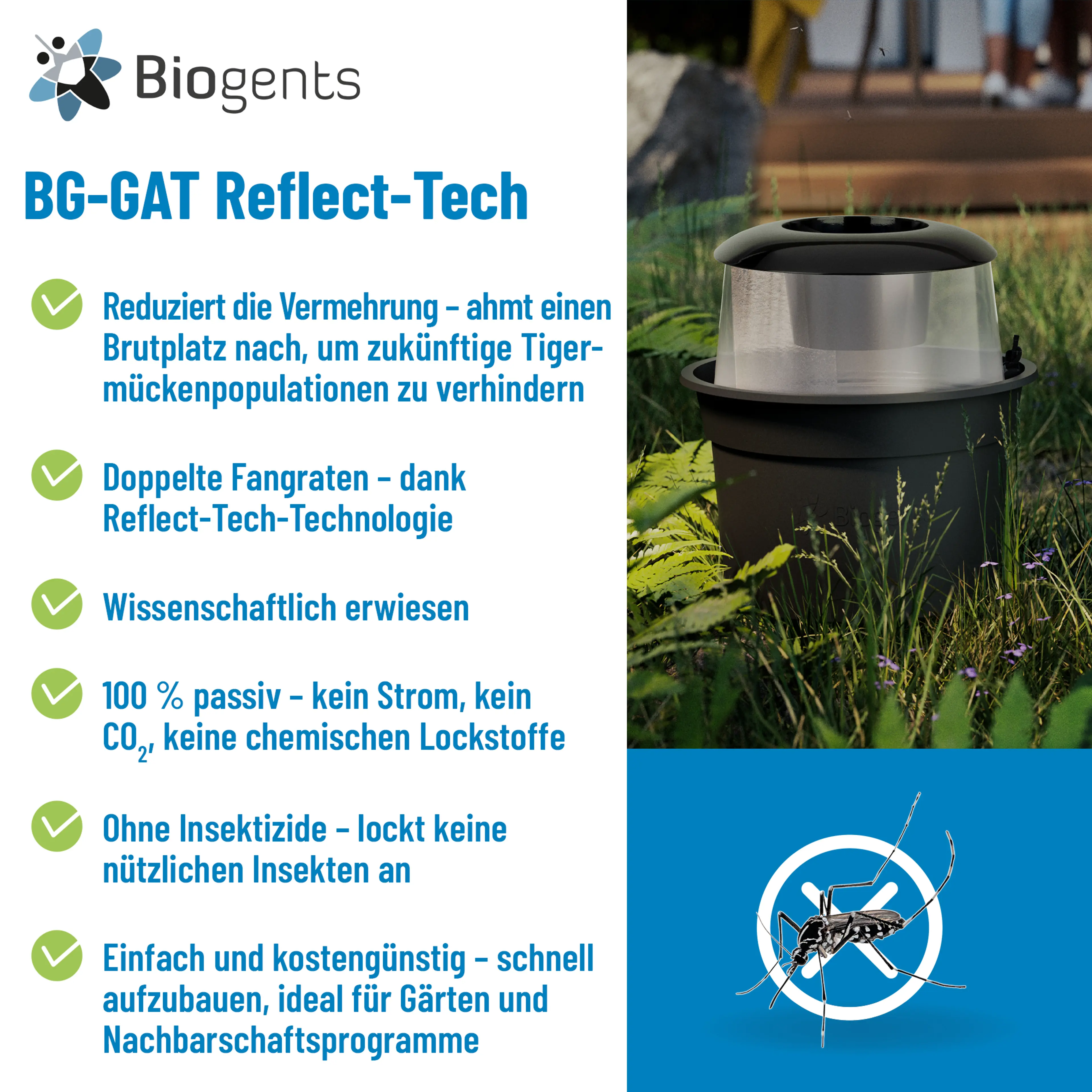 Komplettset aus CO2- und Tigermückenfallen: AERO TRAP PLUS + 2x BG-GAT