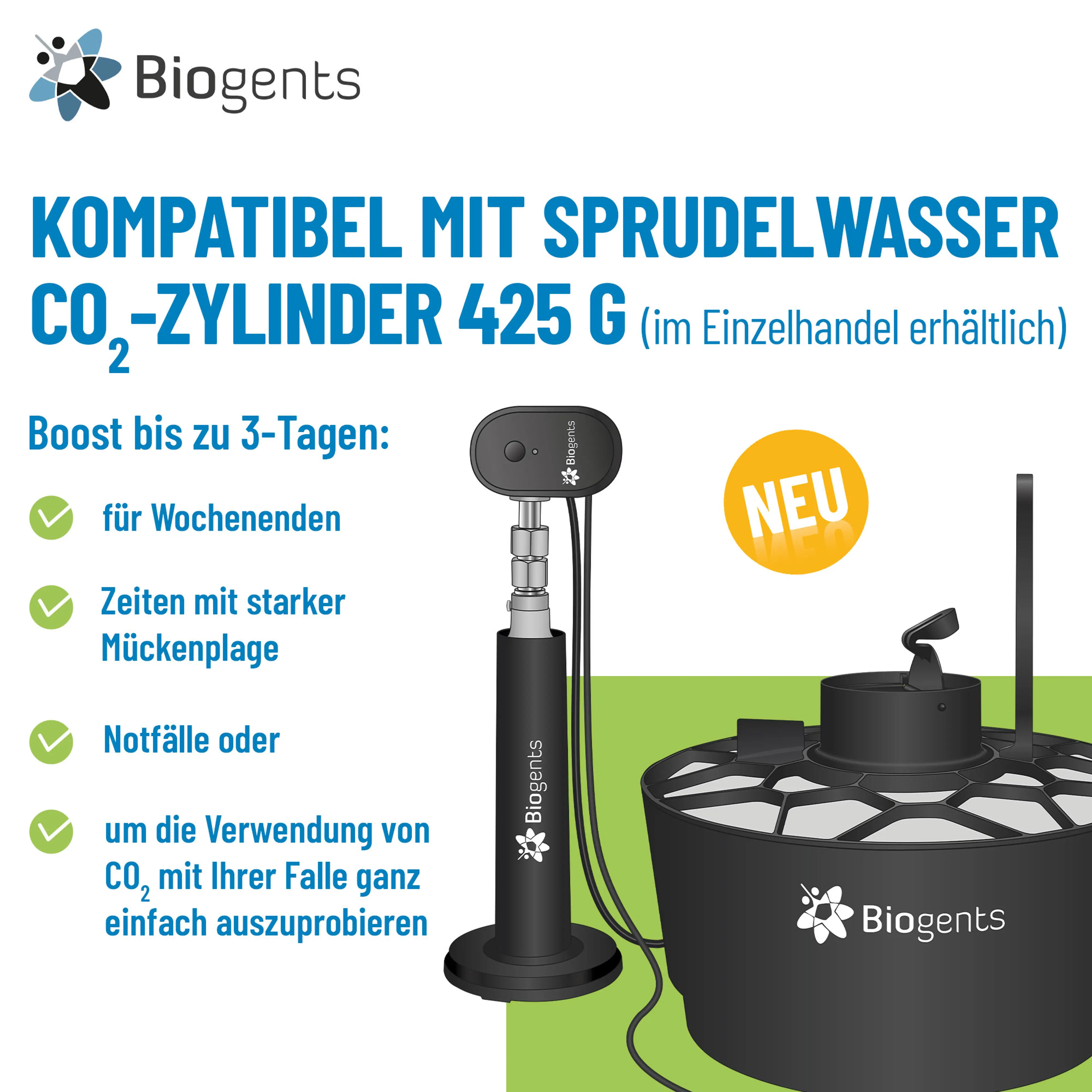 2er-Set Hochleistungs-CO2-Mückenfallen: 2x AERO TRAP PLUS