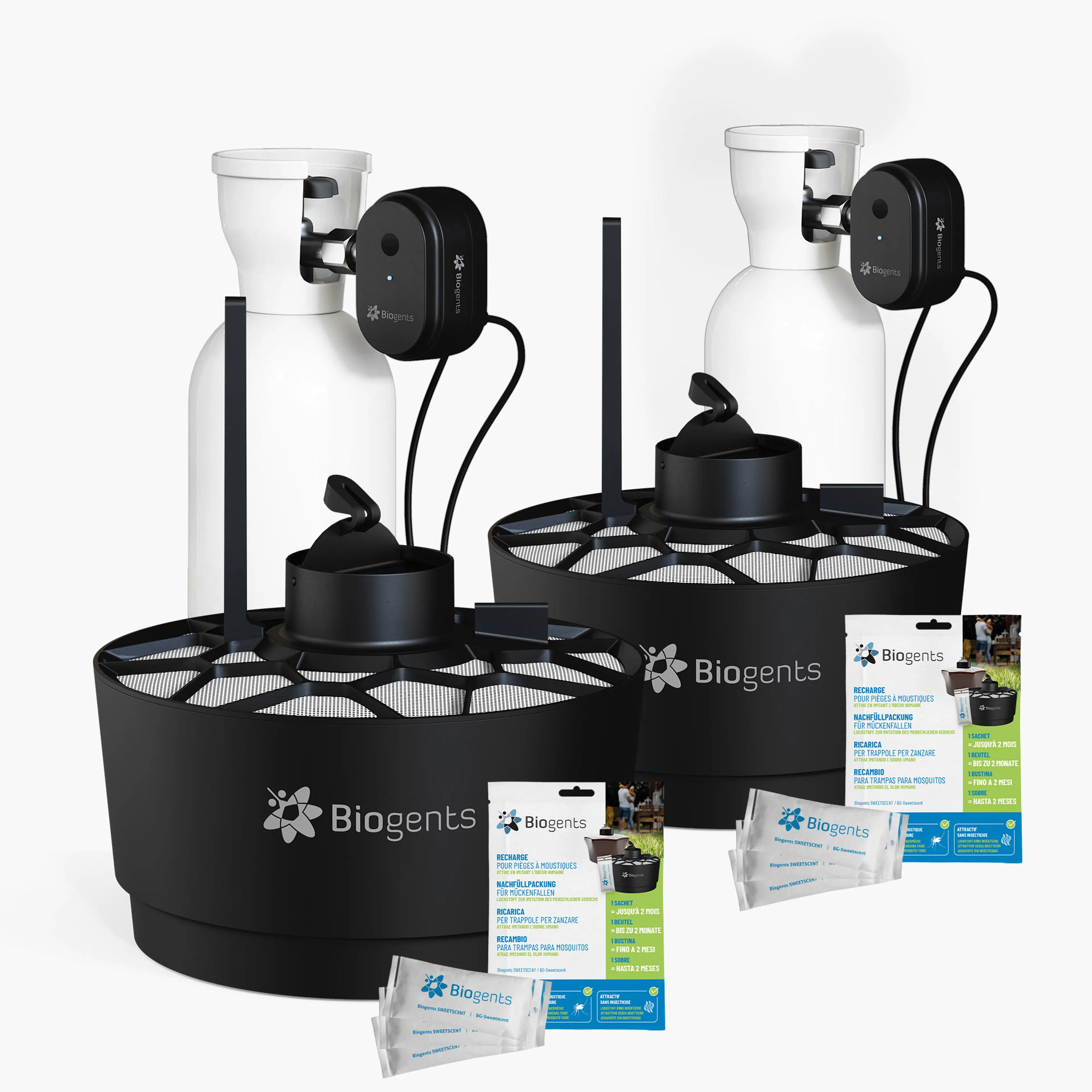 Double set de piège à moustiques haute performance au CO2 : 2x AERO TRAP PLUS