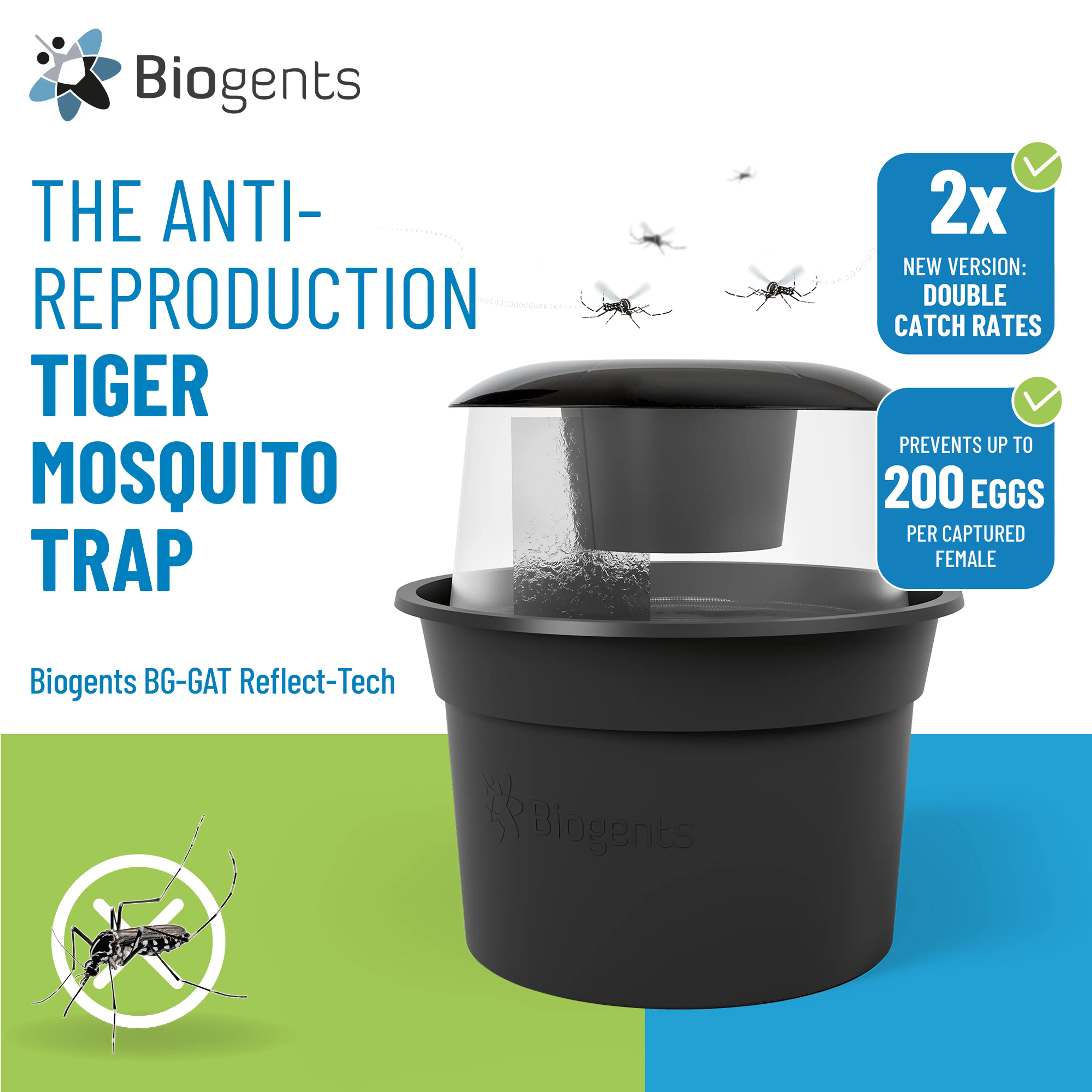 Allround Set of CO2 and Tiger Mosquito Traps: AERO TRAP PLUS + 2x BG-GAT