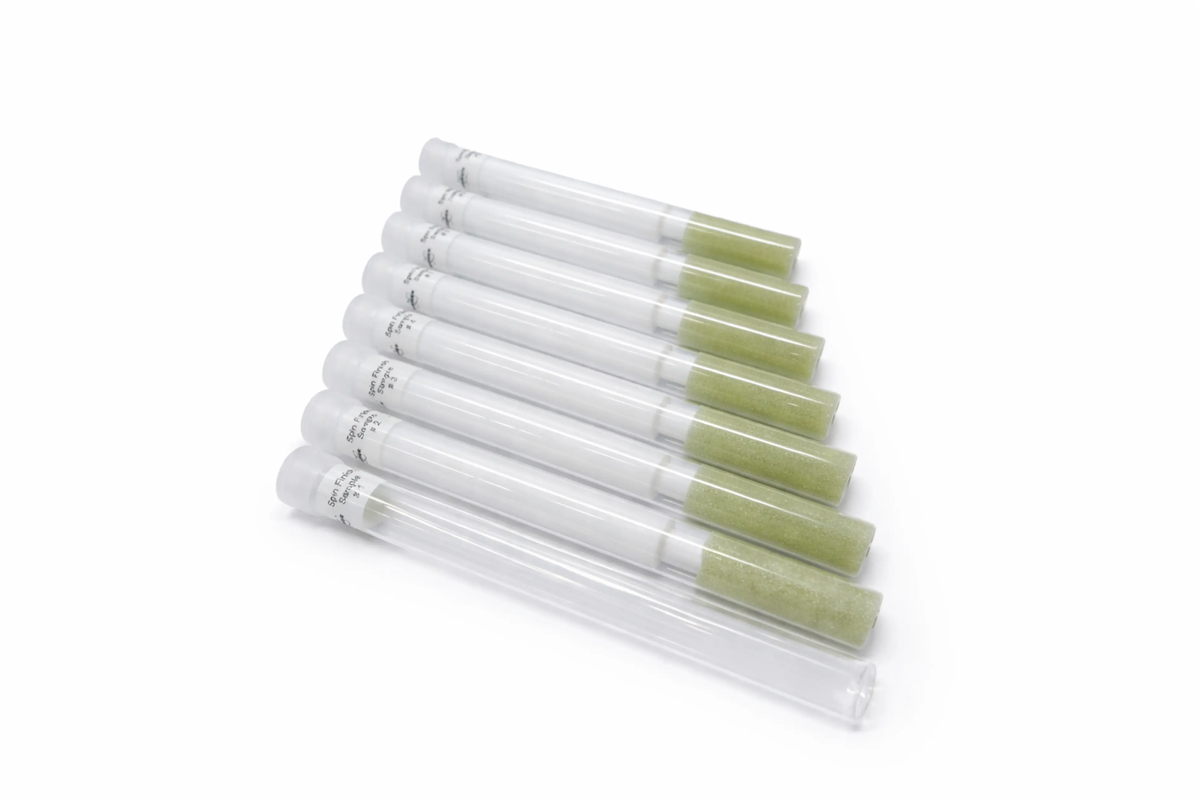 Spin finish calibration transfer & validation samples 18 mm tubes 45 mm fh