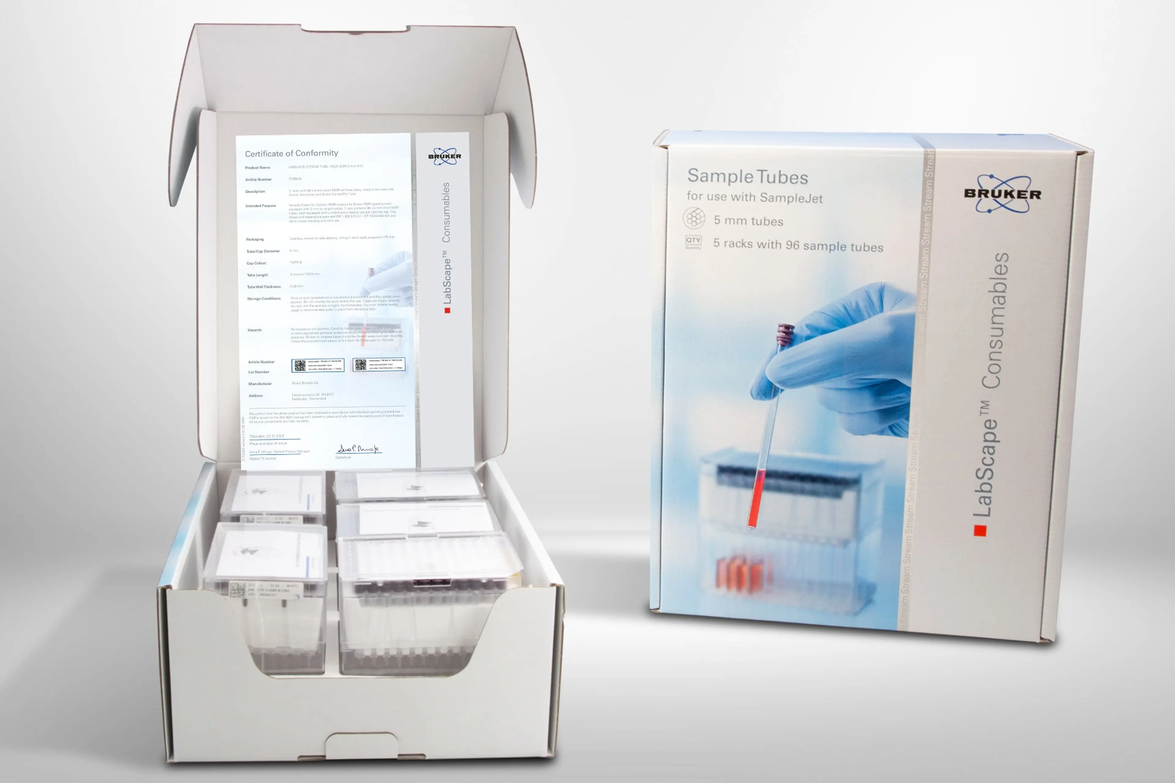 5 Racks with 96 Sample Tubes each for use with SampleJet