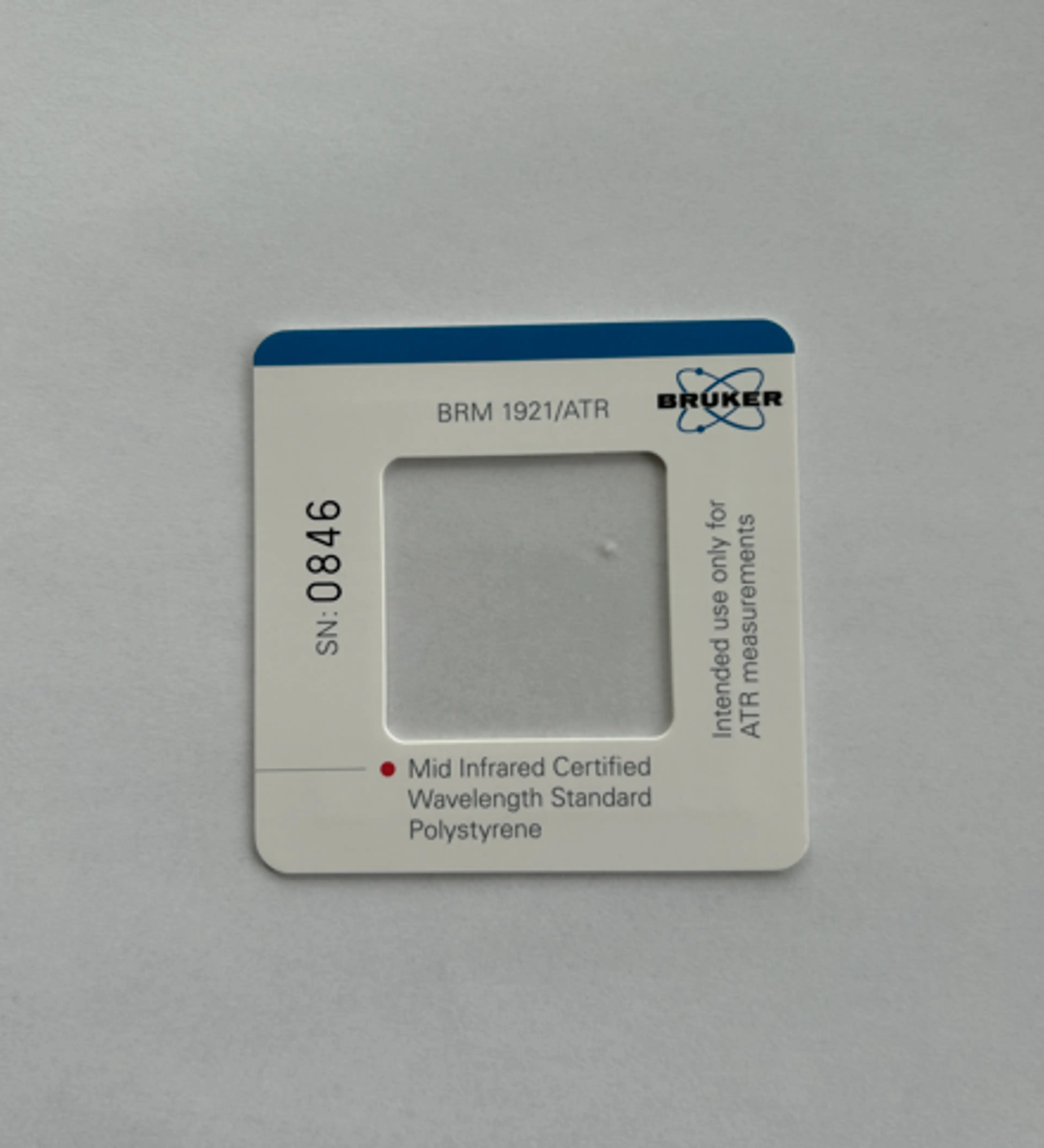 BRM1921-ATR: Polystyrene standard reference material "BRM 1921" for measurement by MIR-ATR technique