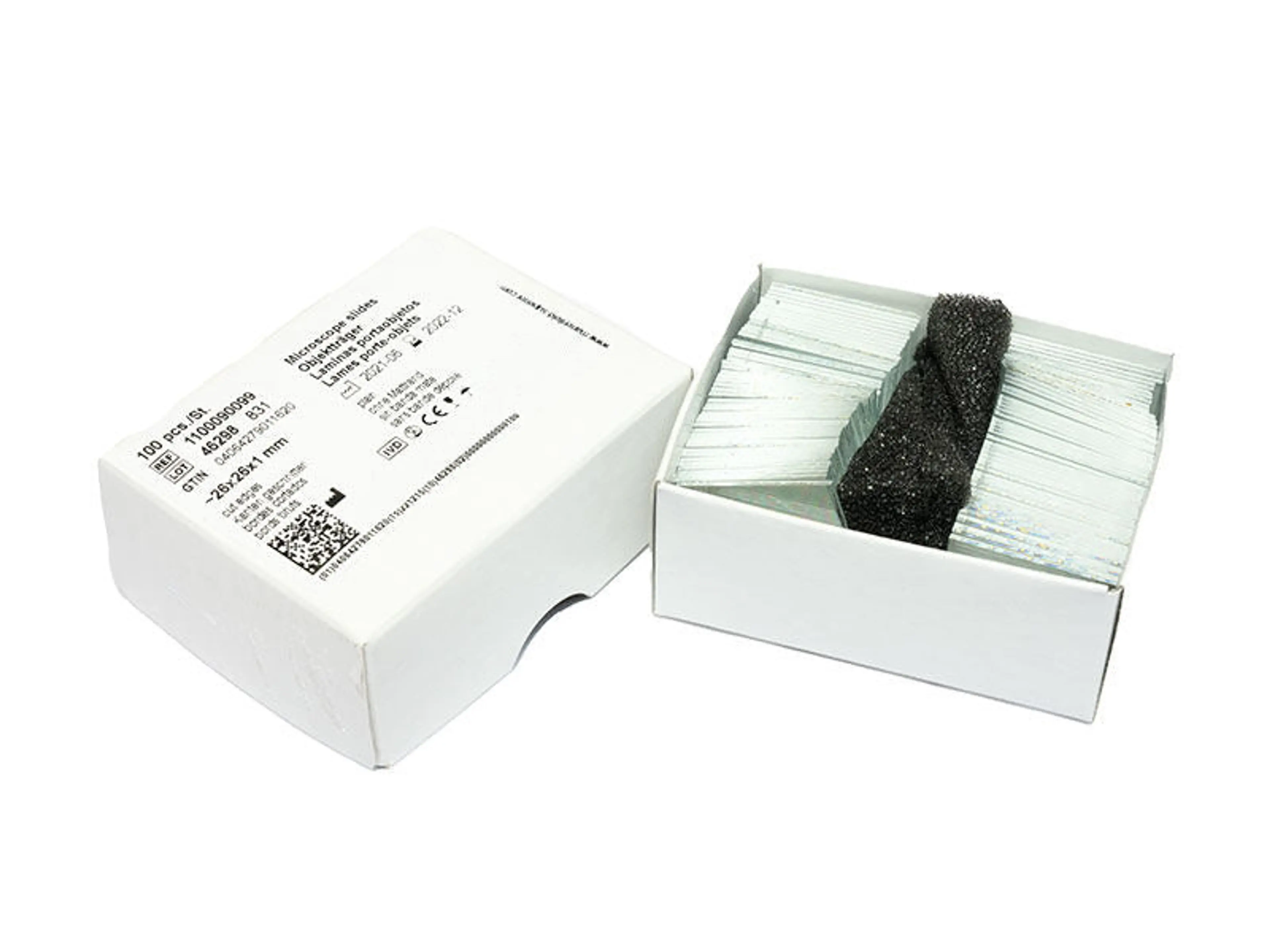 GLASS SLIDES, SET OF 500