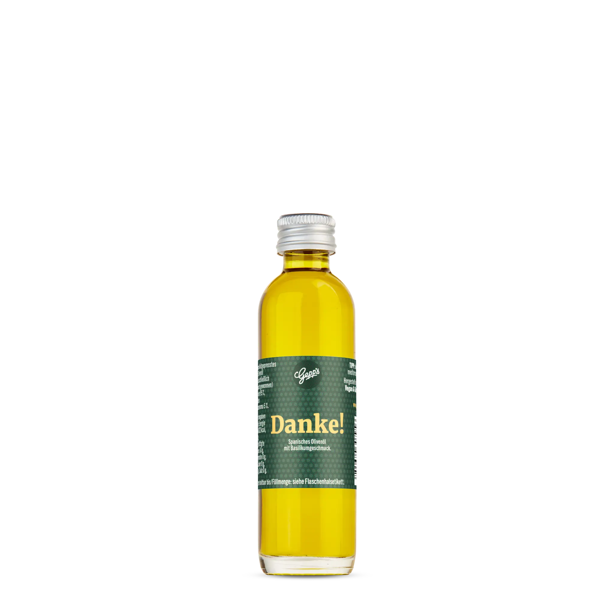 Olivenöl mit Basilikum "Danke"