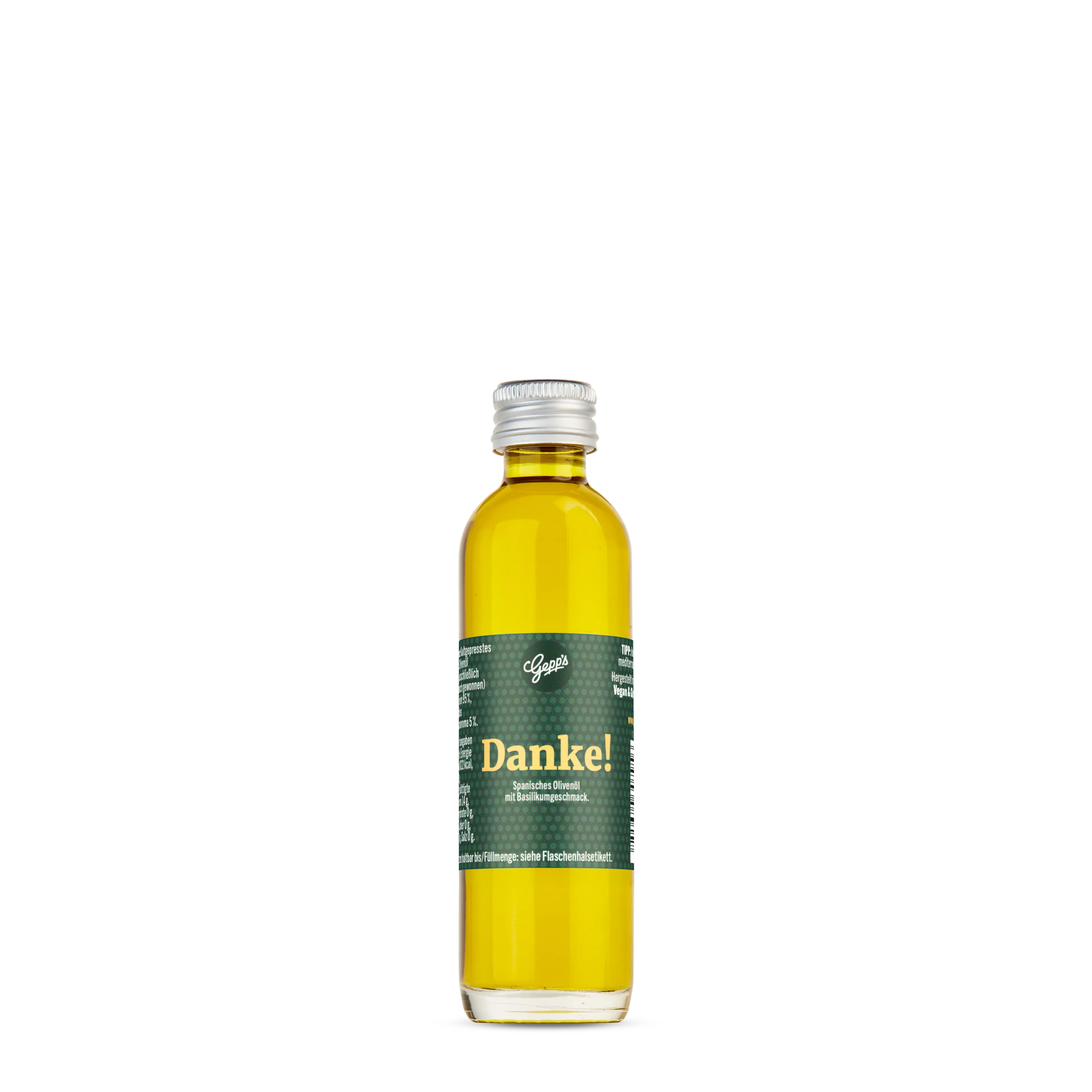 Olivenöl mit Basilikum "Danke"