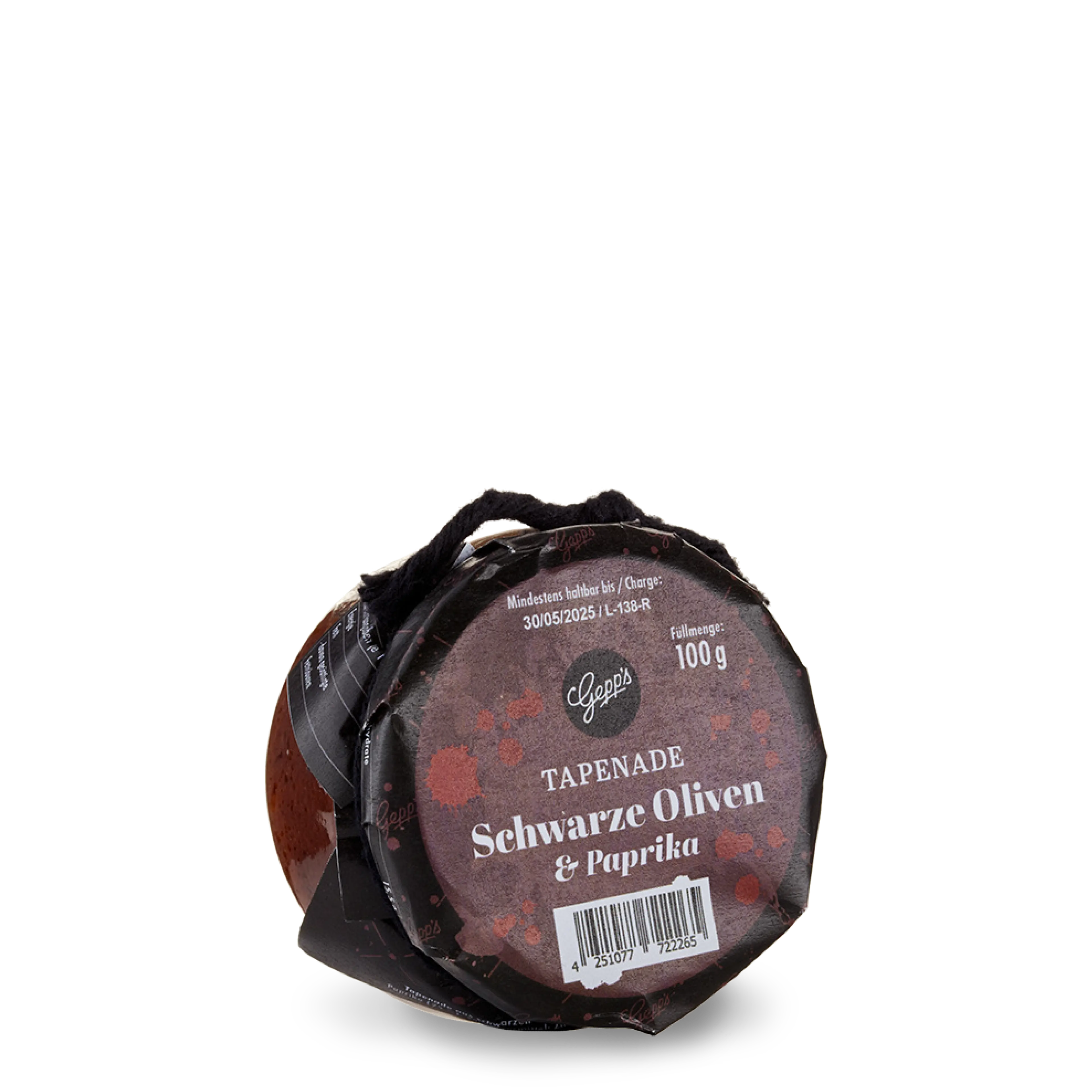 Schwarze Oliventapenade mit suesser Paprika