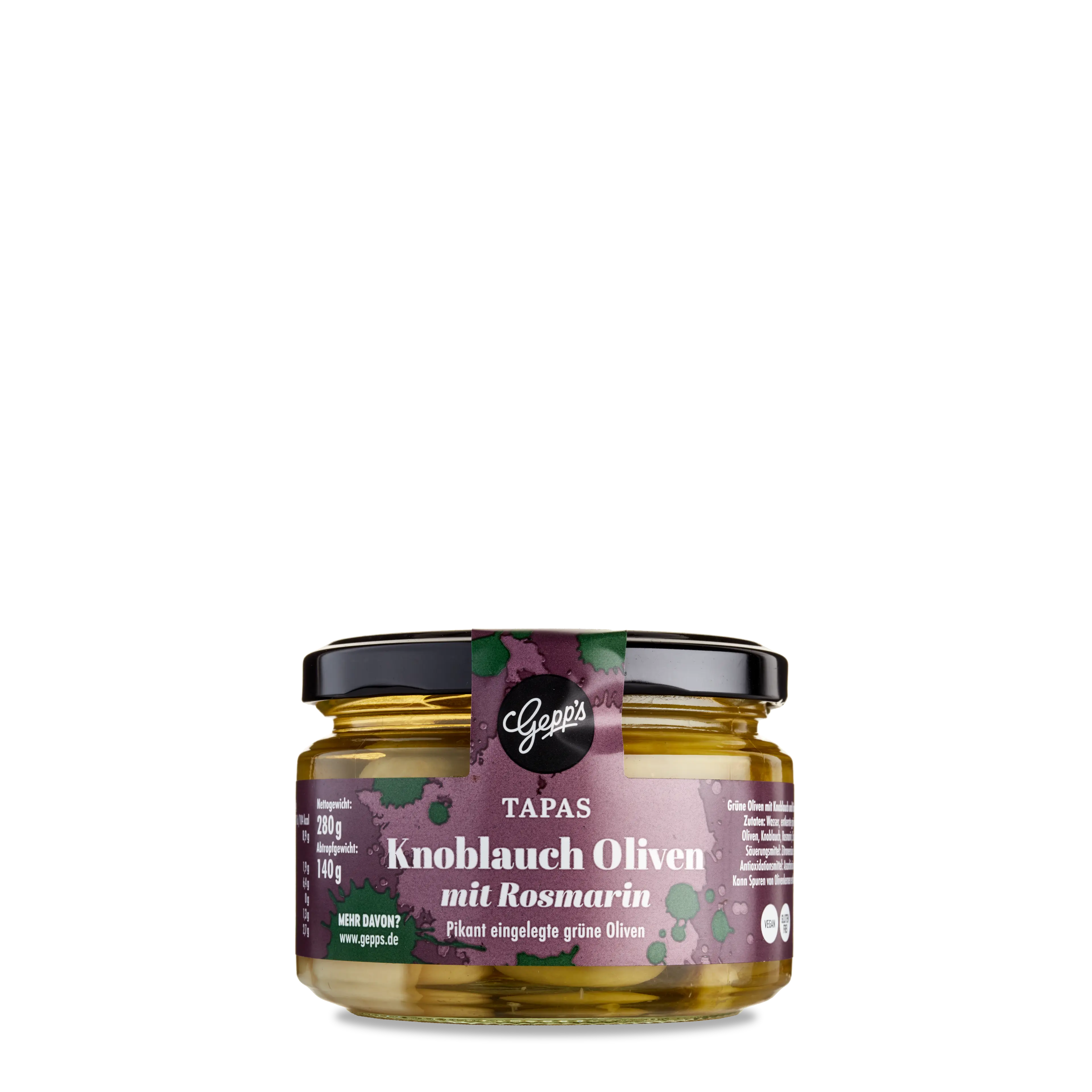 Knoblauch Oliven mit Rosmarin