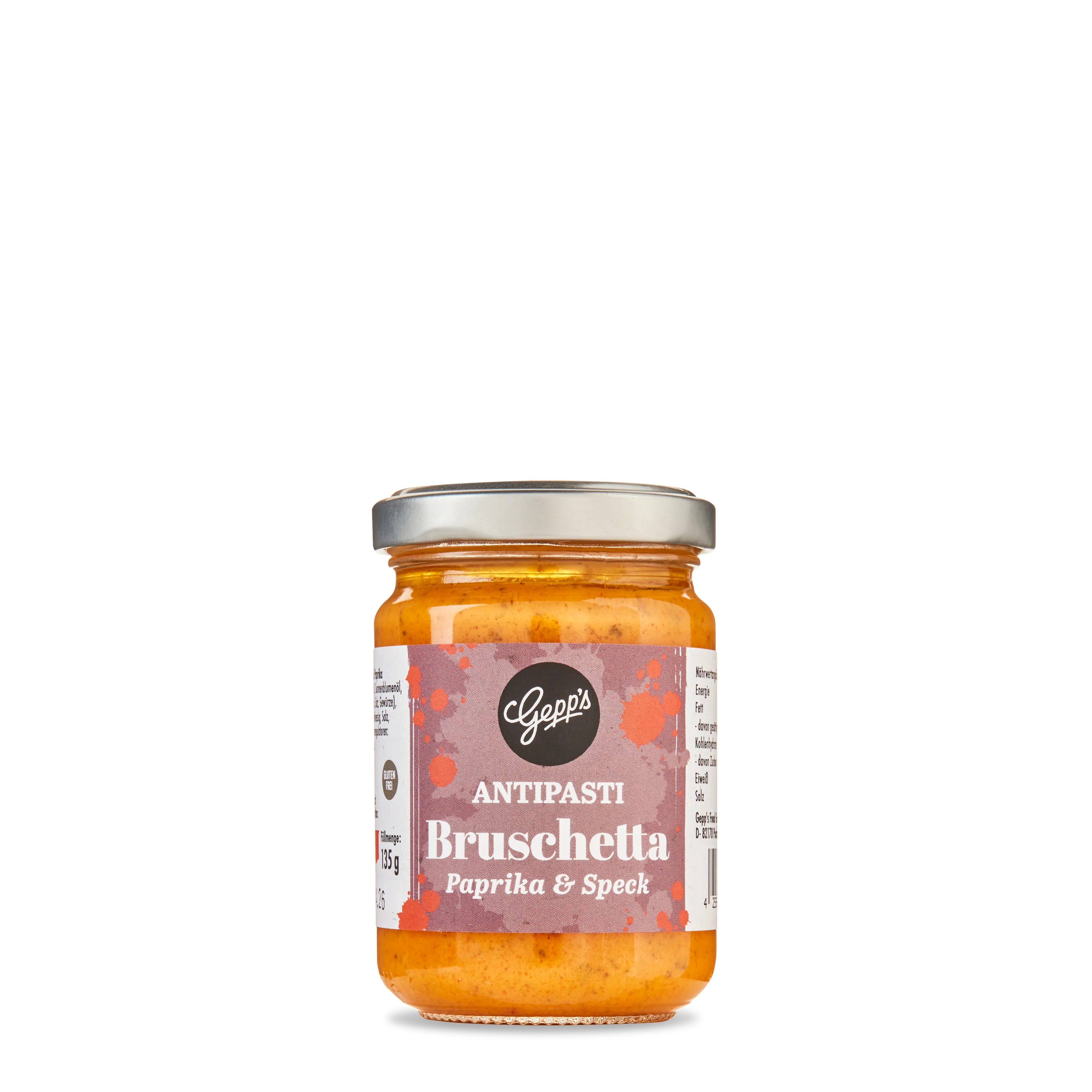 Bruschetta Paprika und Speck
