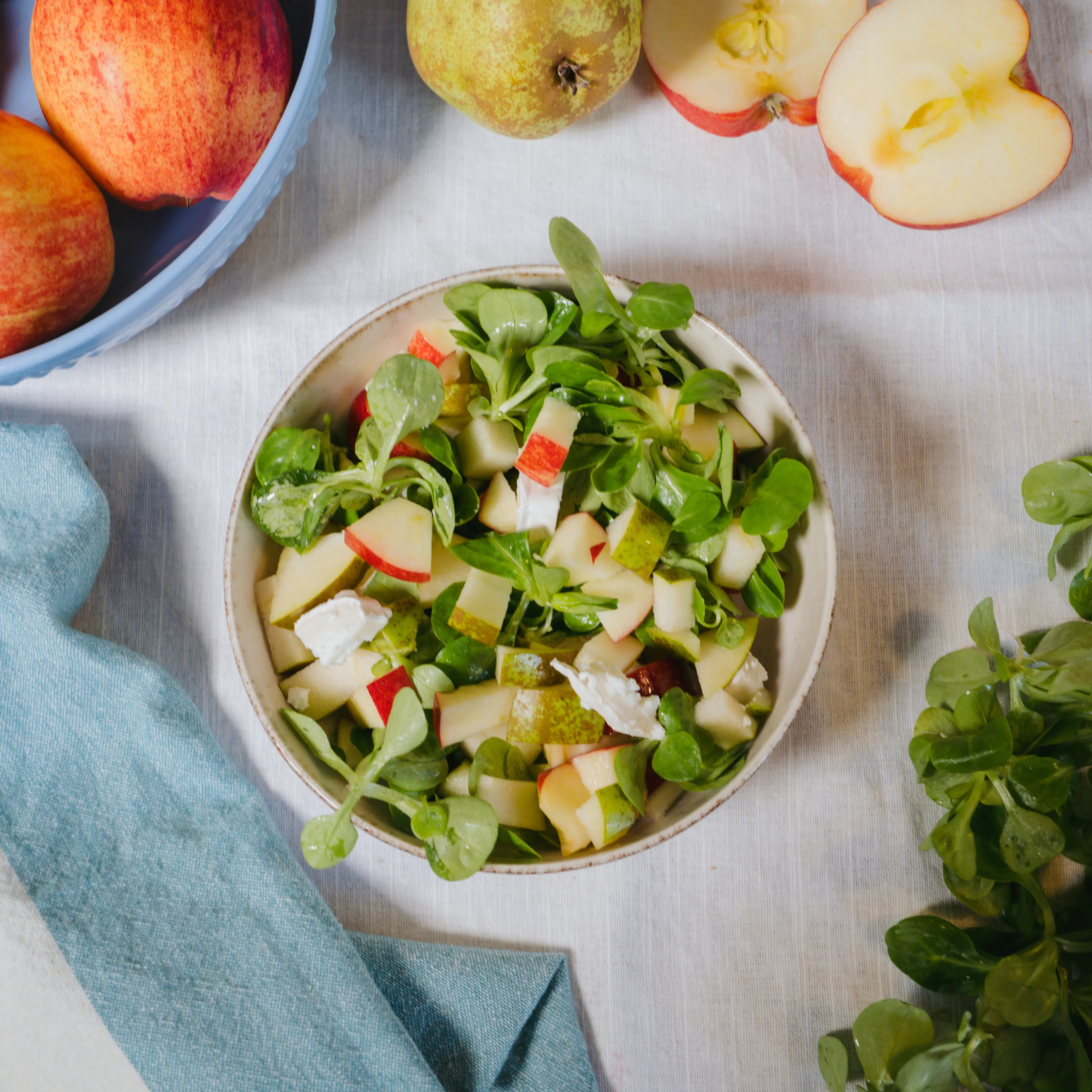 Bunter Salat mit Essigspezialitaet Gruene Kraeuter