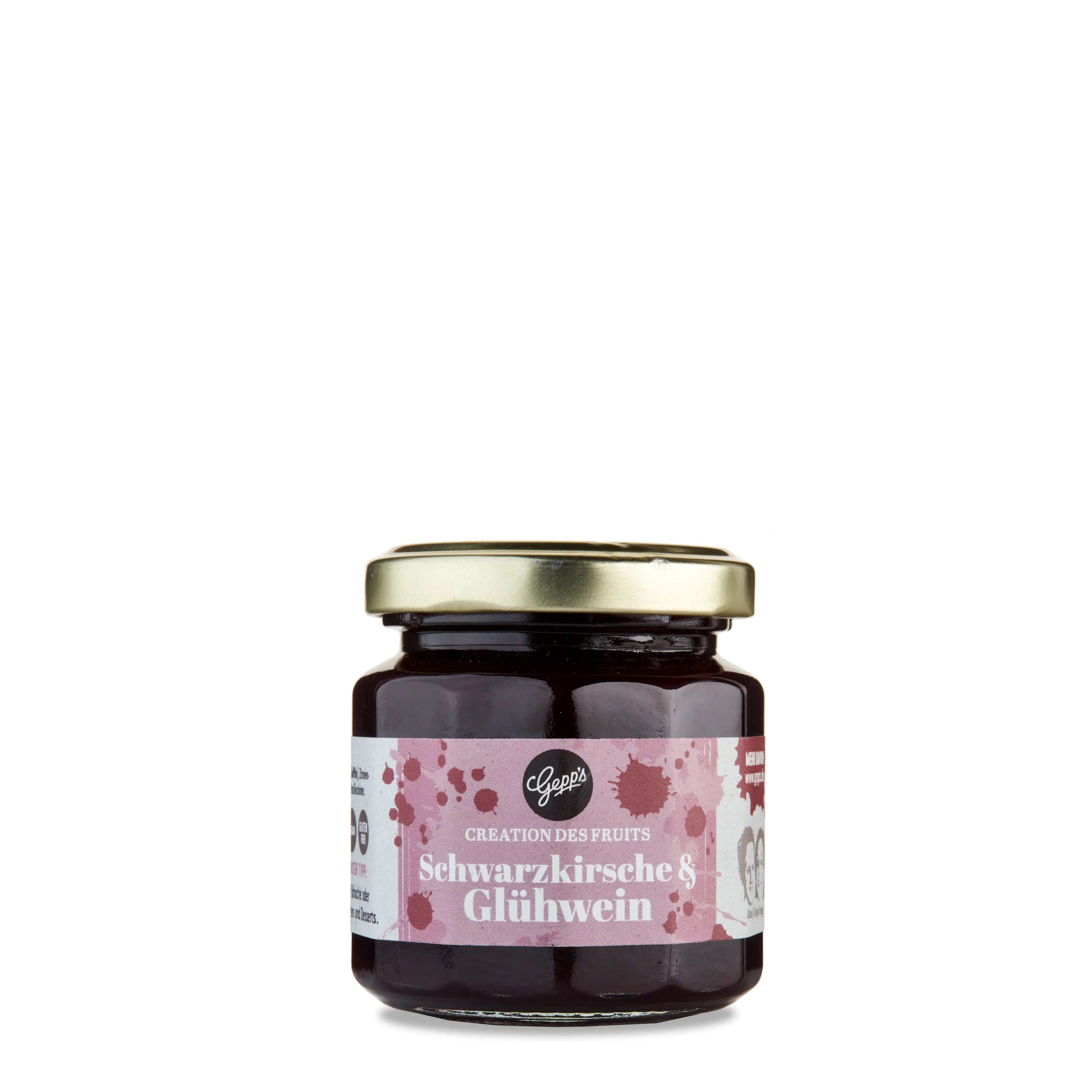 Fruchtaufstrich Schwarzkirsche und Gluehwein