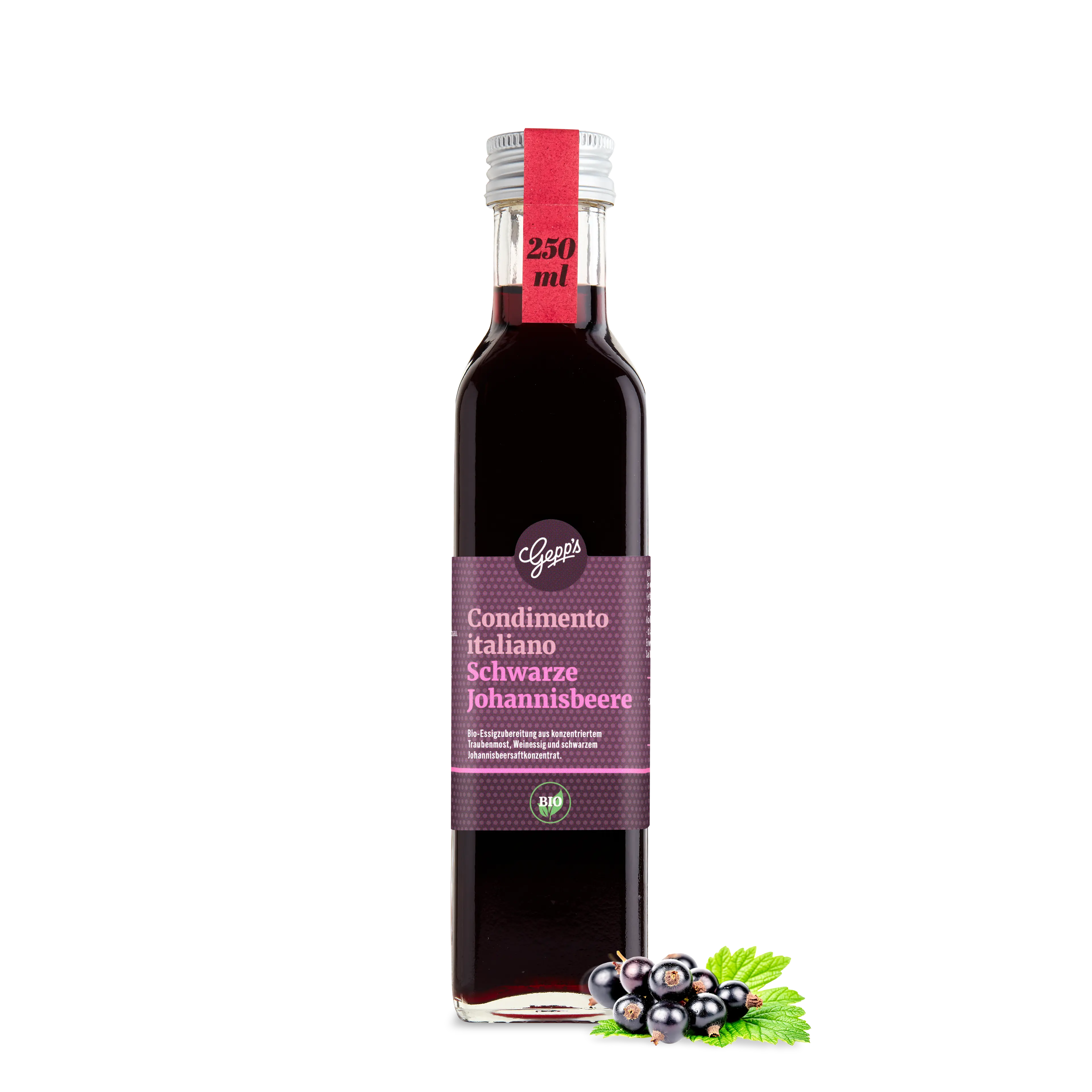 Essig-Spezialität Schwarze Johannisbeere