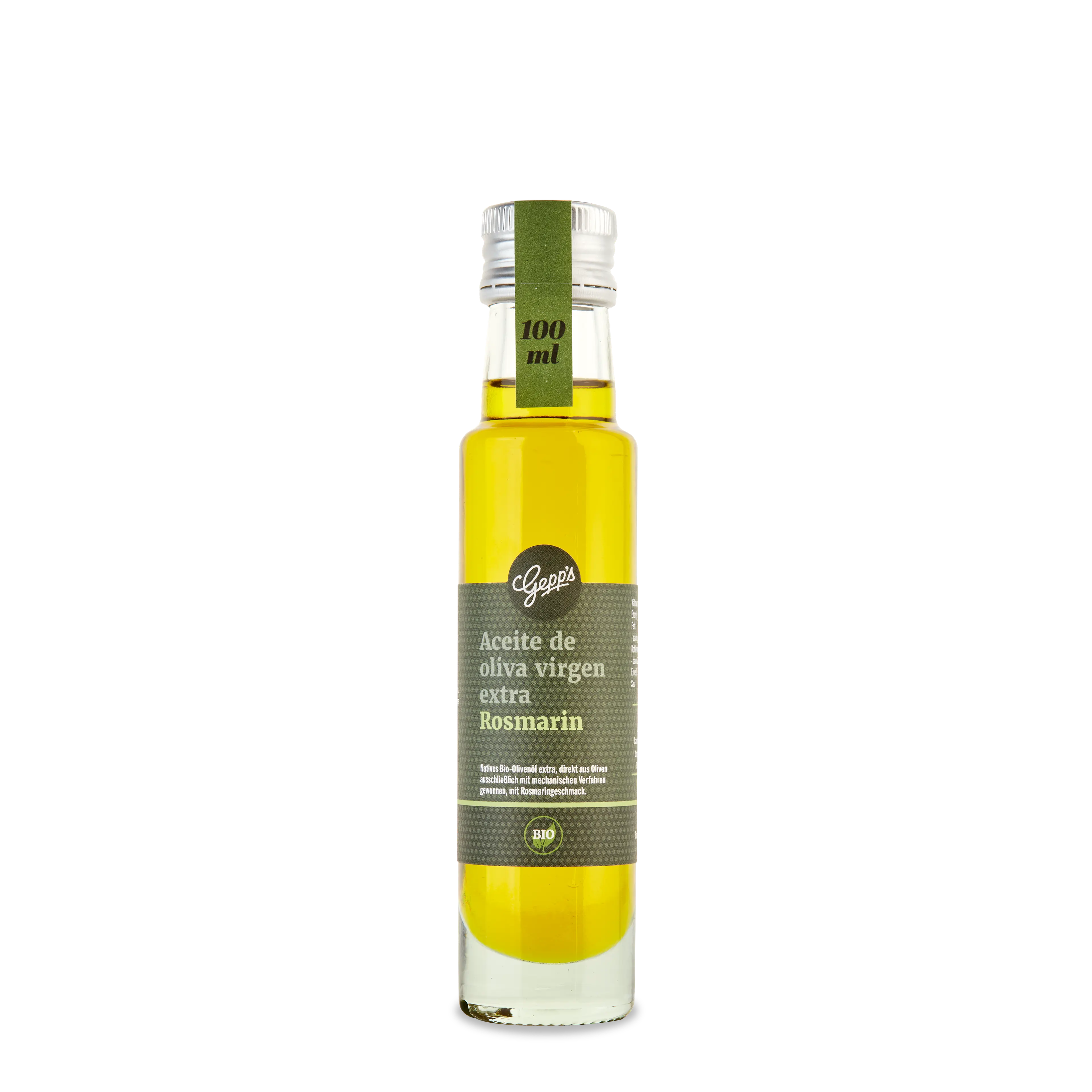 Extra natives Bio-Olivenöl mit Rosmarin