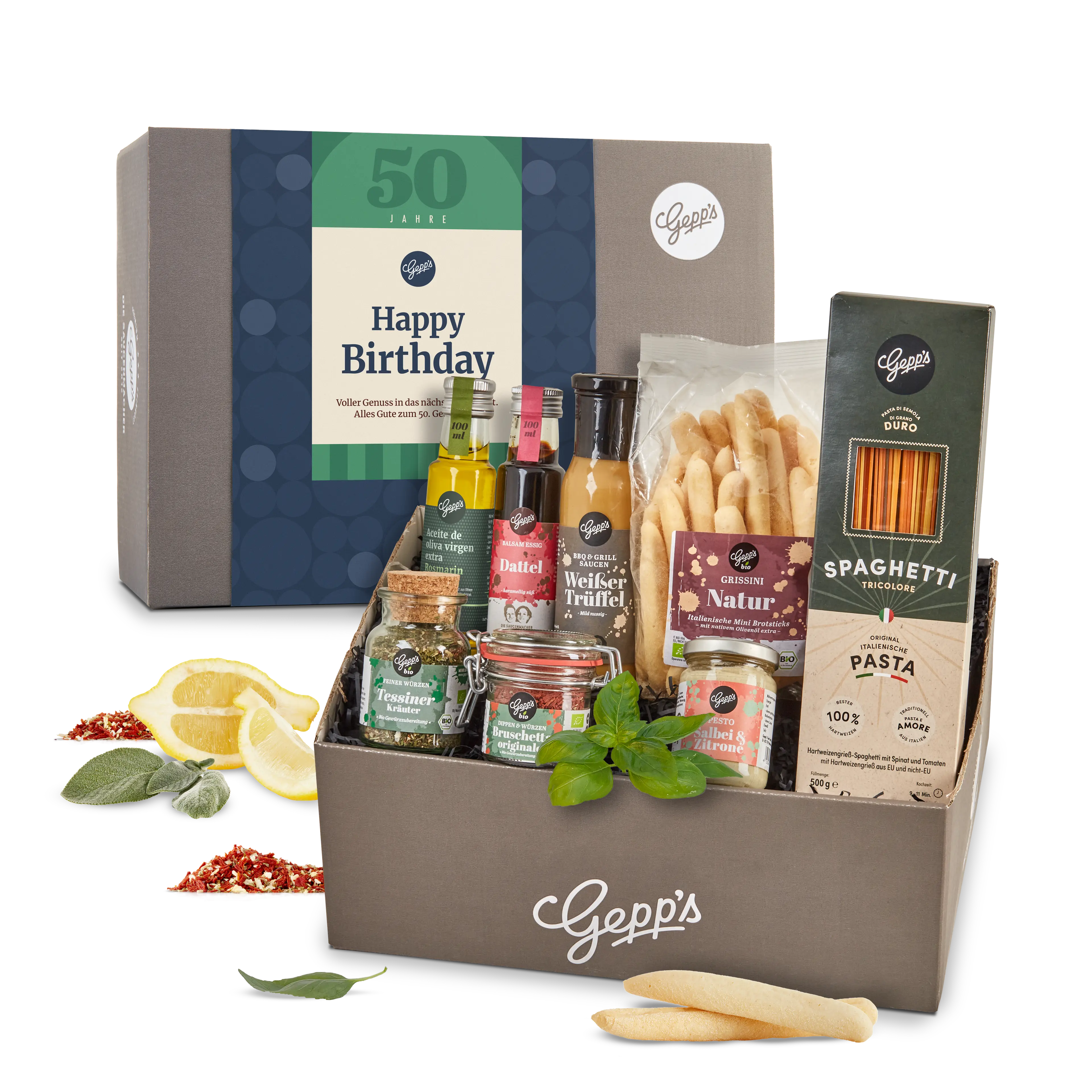 Großer Präsentkorb 50. Geburtstag