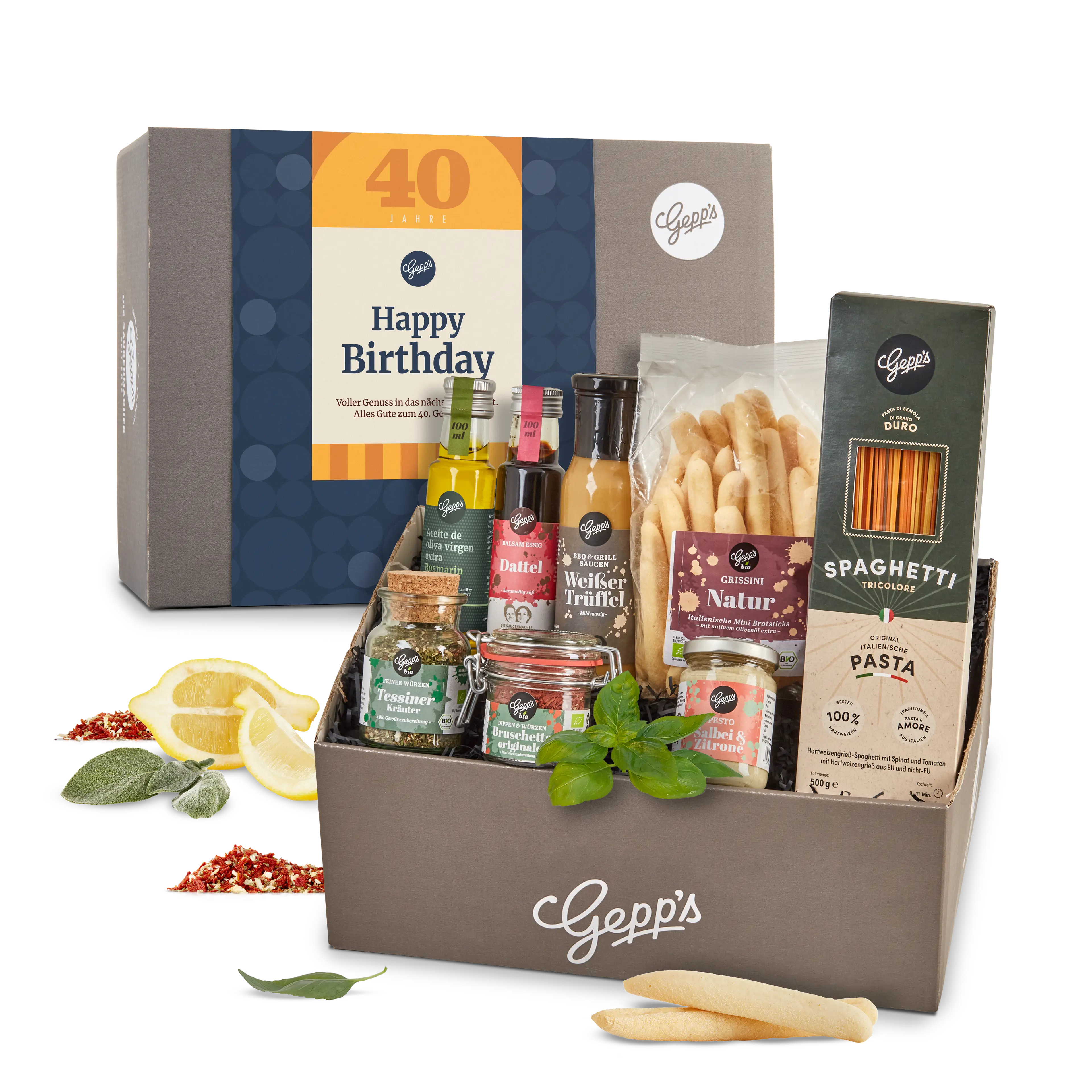 Großer Präsentkorb 40. Geburtstag