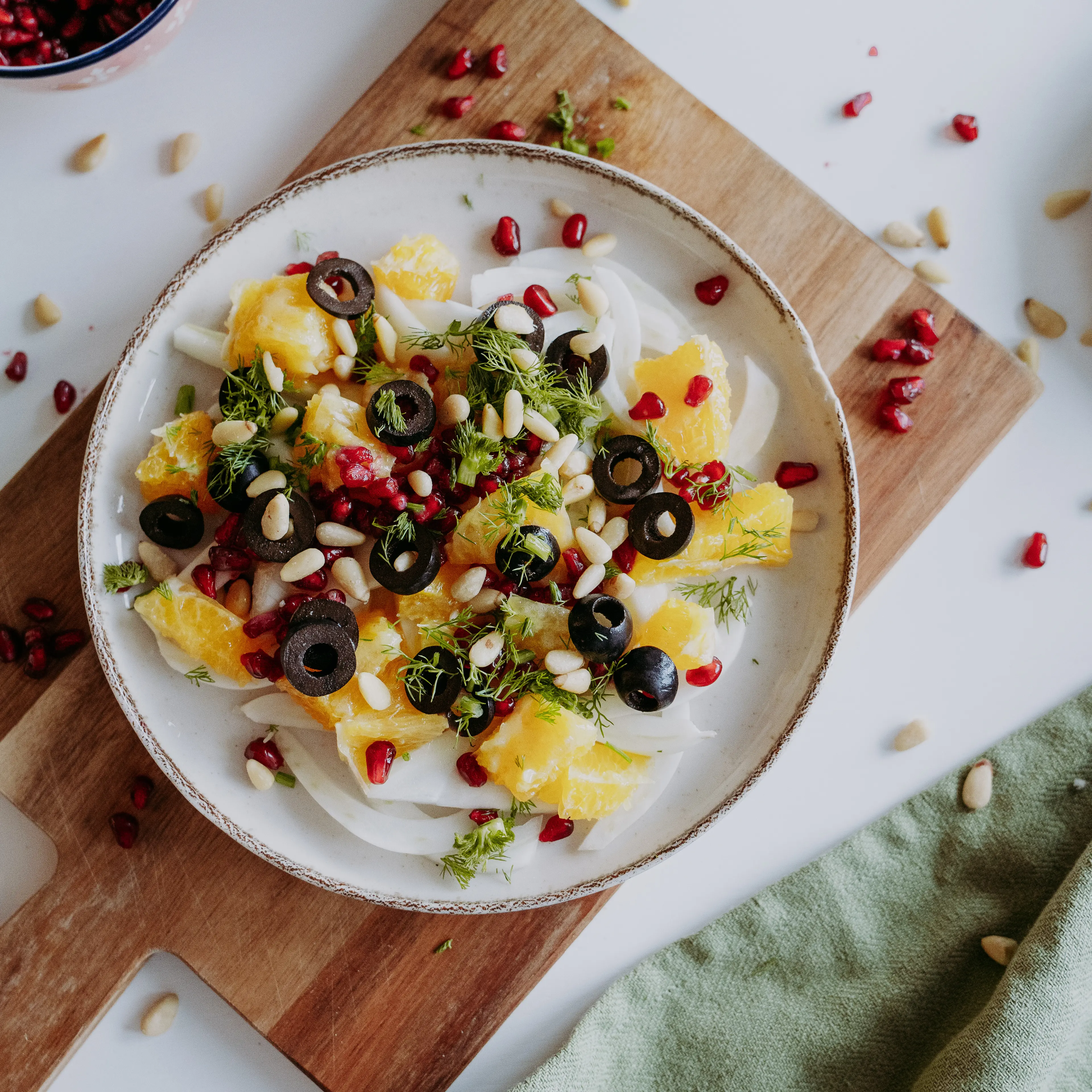 Fenchelsalat mit Essigspezialitaet Kalamansi