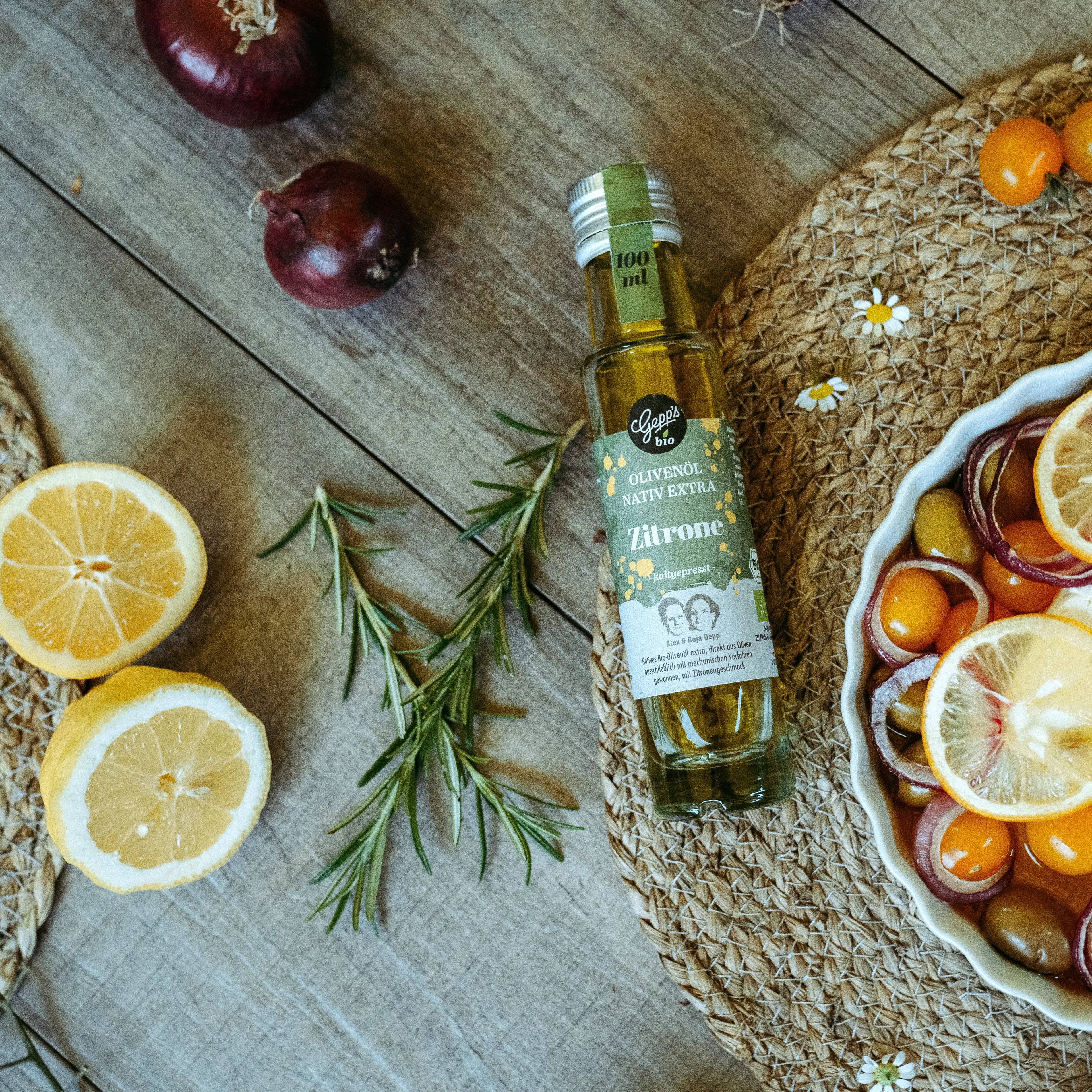 Fruchtiges Olivenoel Zitrone