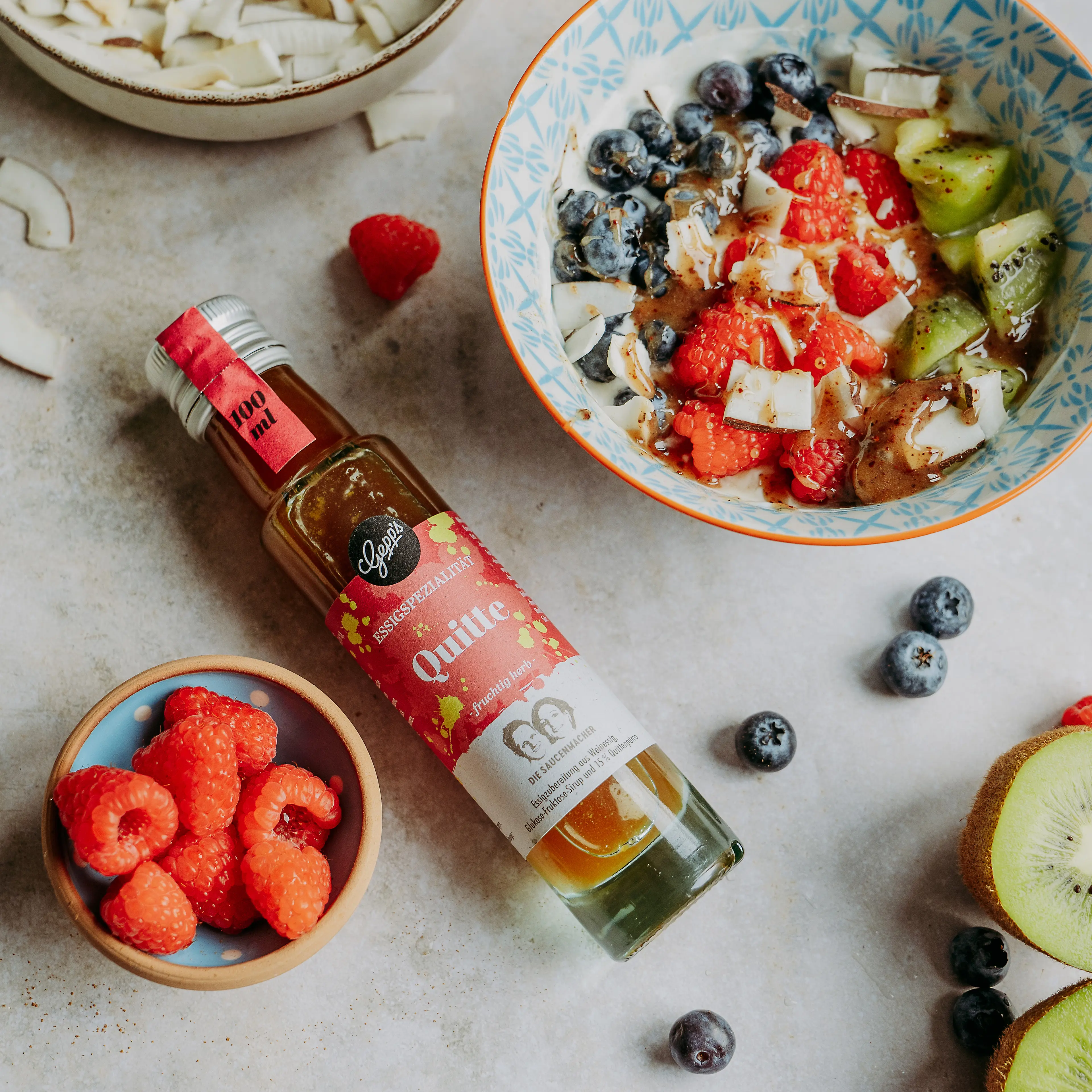 Salat mit Aceto und Frucht Quitte