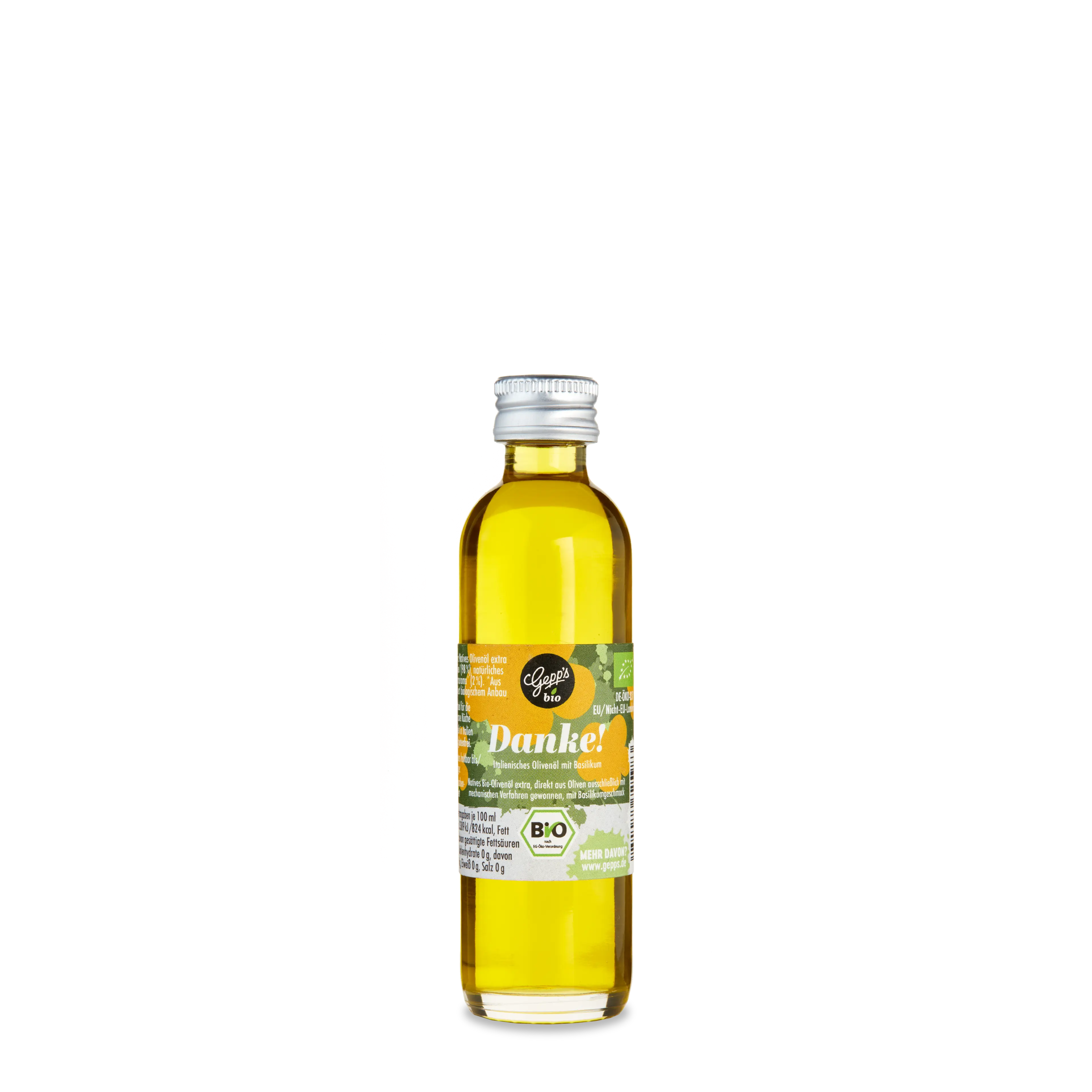 Bio Olivenoel mit Basilikum