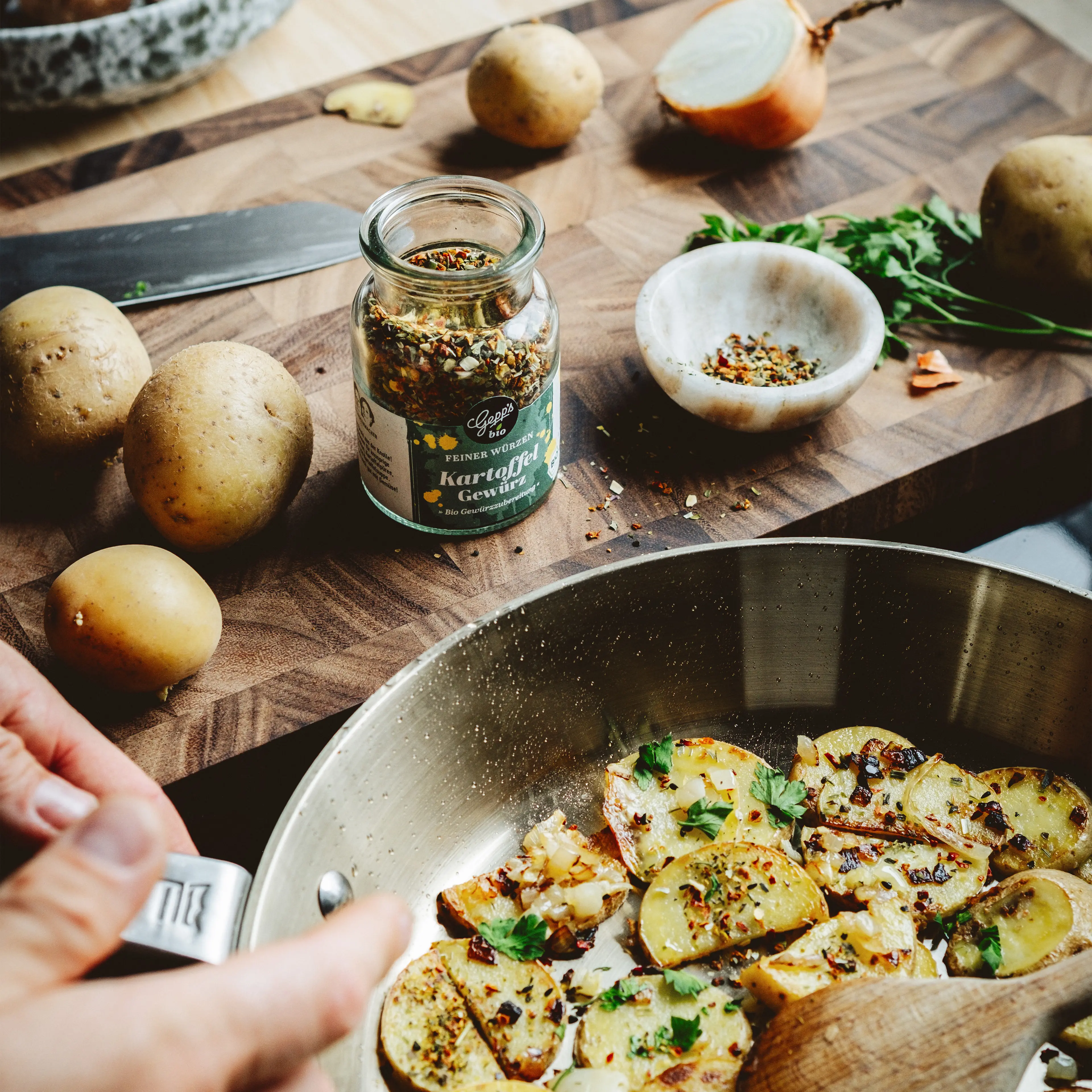 Bratkartoffeln mit Kartoffel Gewuerz