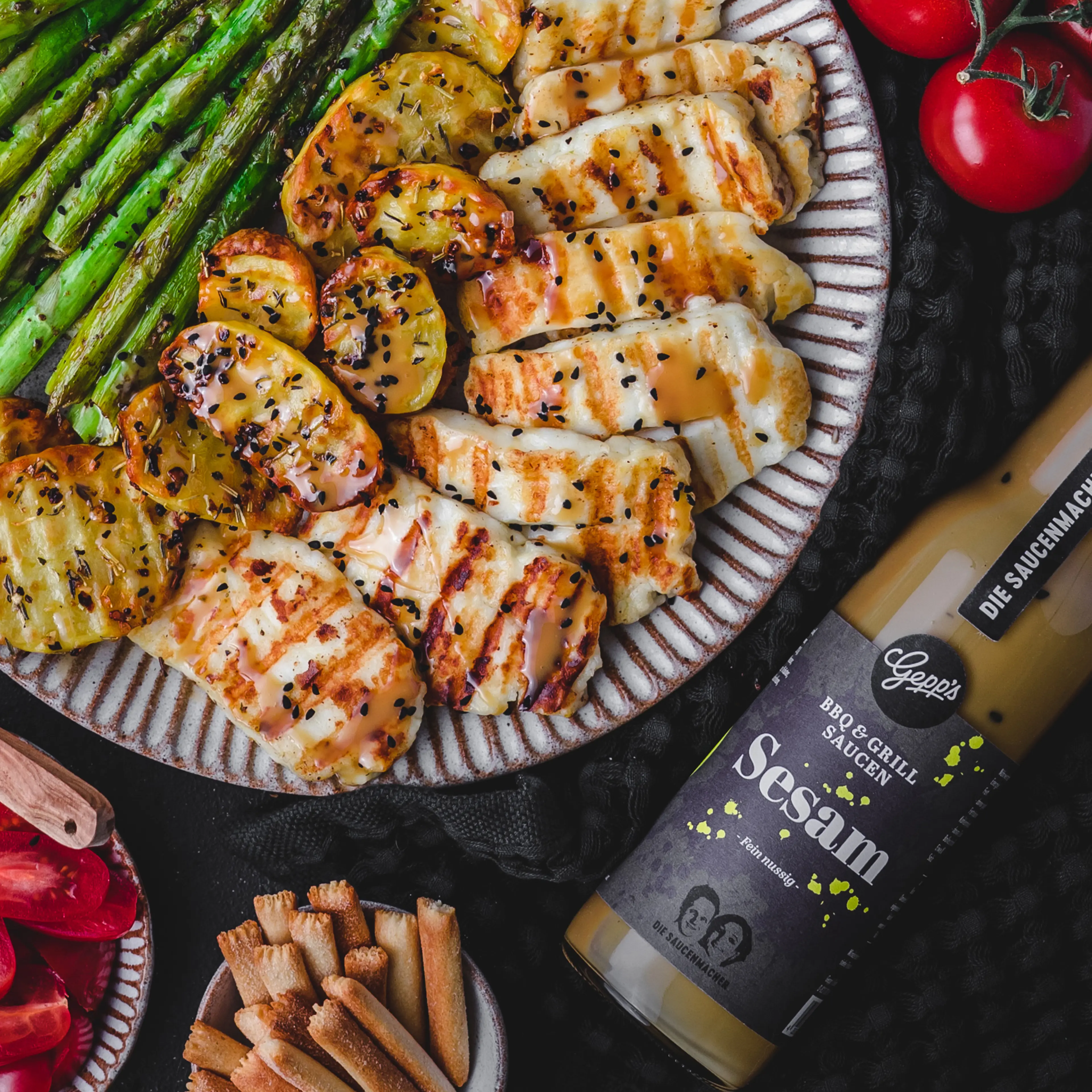Sesam Sauce zum Grillgemuese