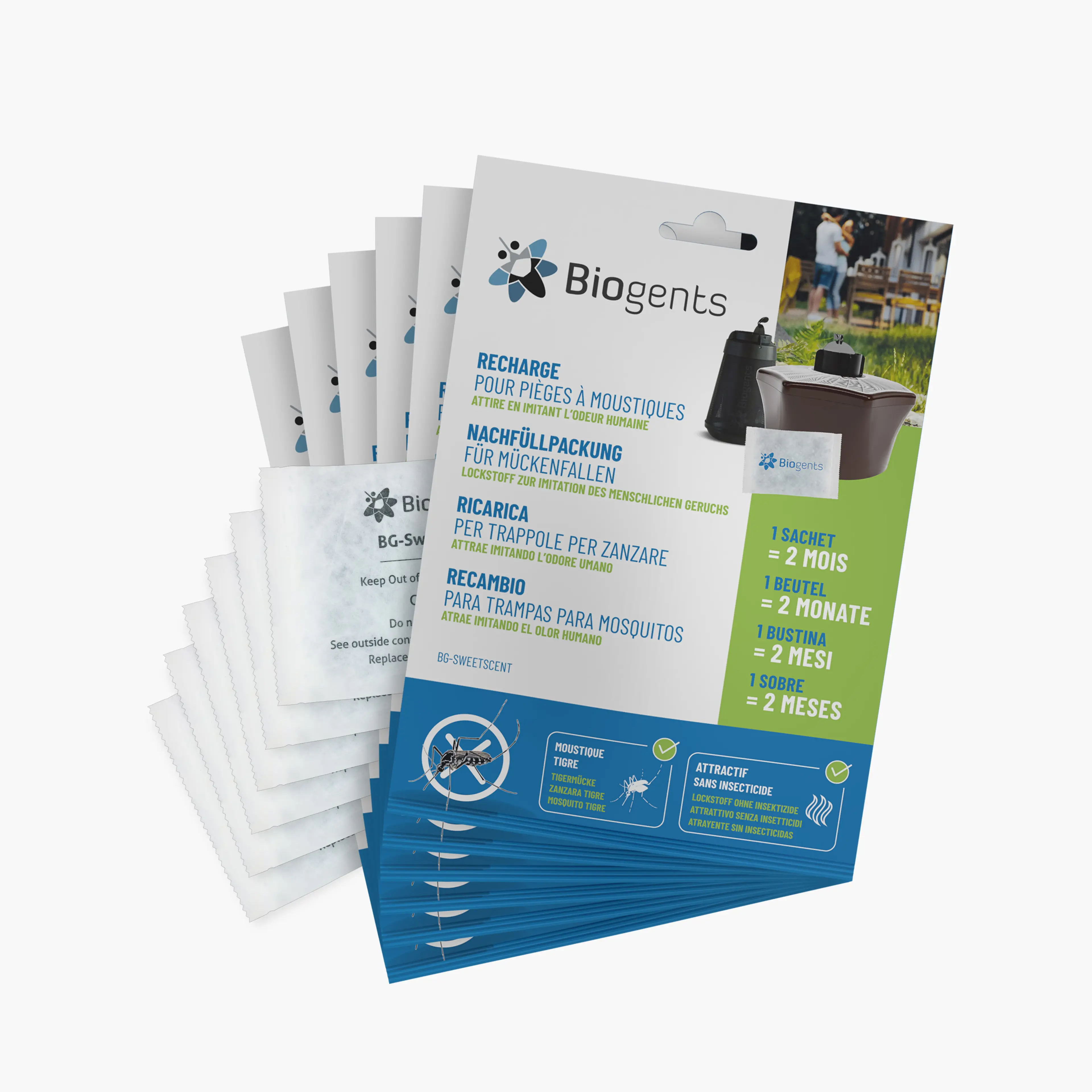Pack annuel attractif - Recharges pour pièges à moustiques (6x BG-Sweetscent)